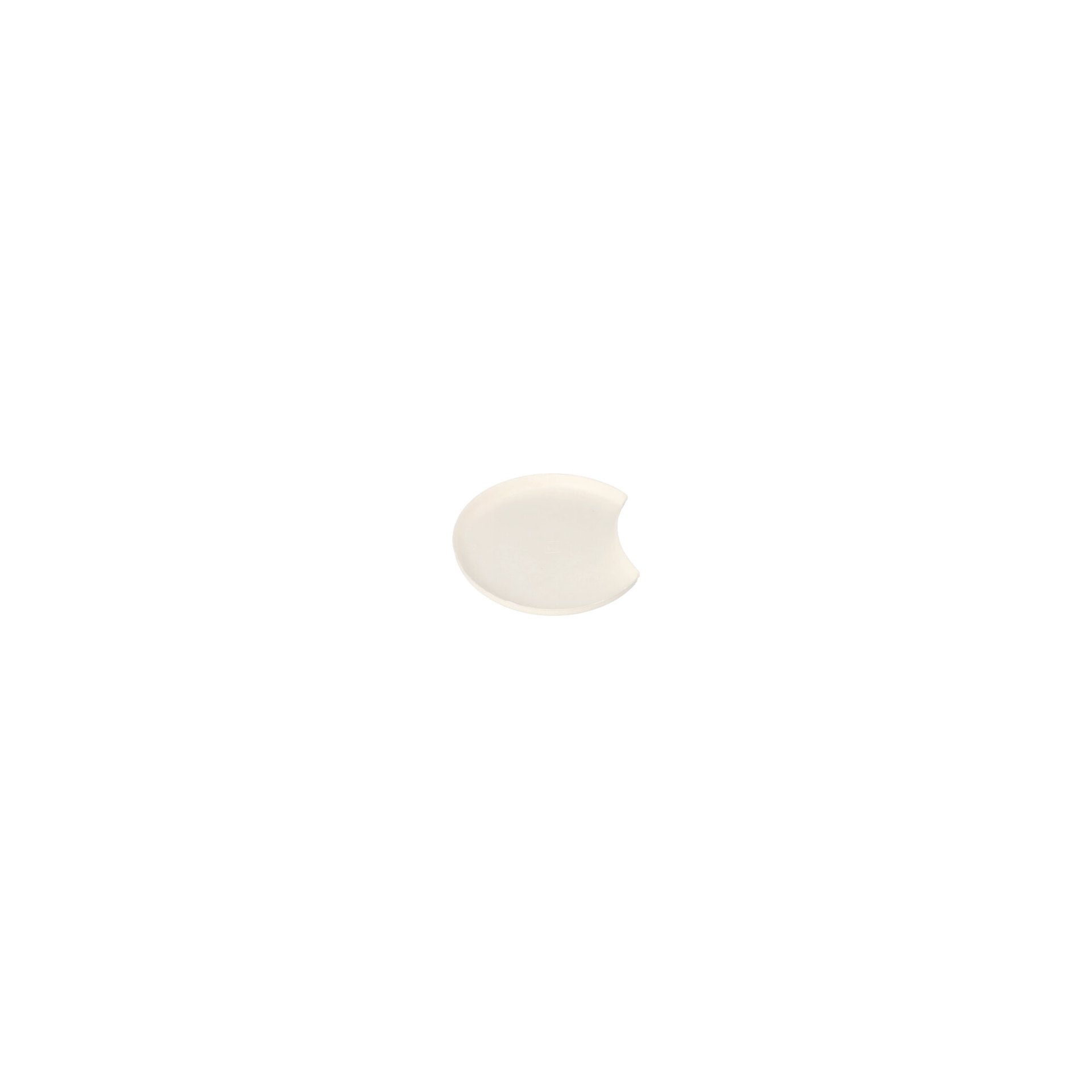 Teller Zuckerrohr "pure" Halbmond Ø 12 cm · 1 cm weiss "Cella"