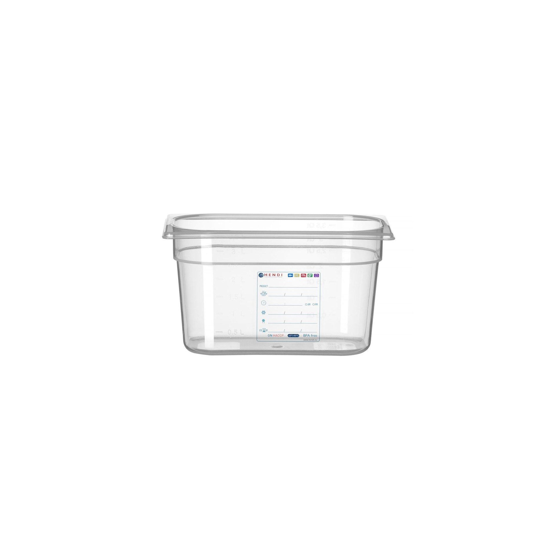 Gastronorm-Behälter 1/4, GN 1/4, 4L, Transparent, 265x162x(H)150mm