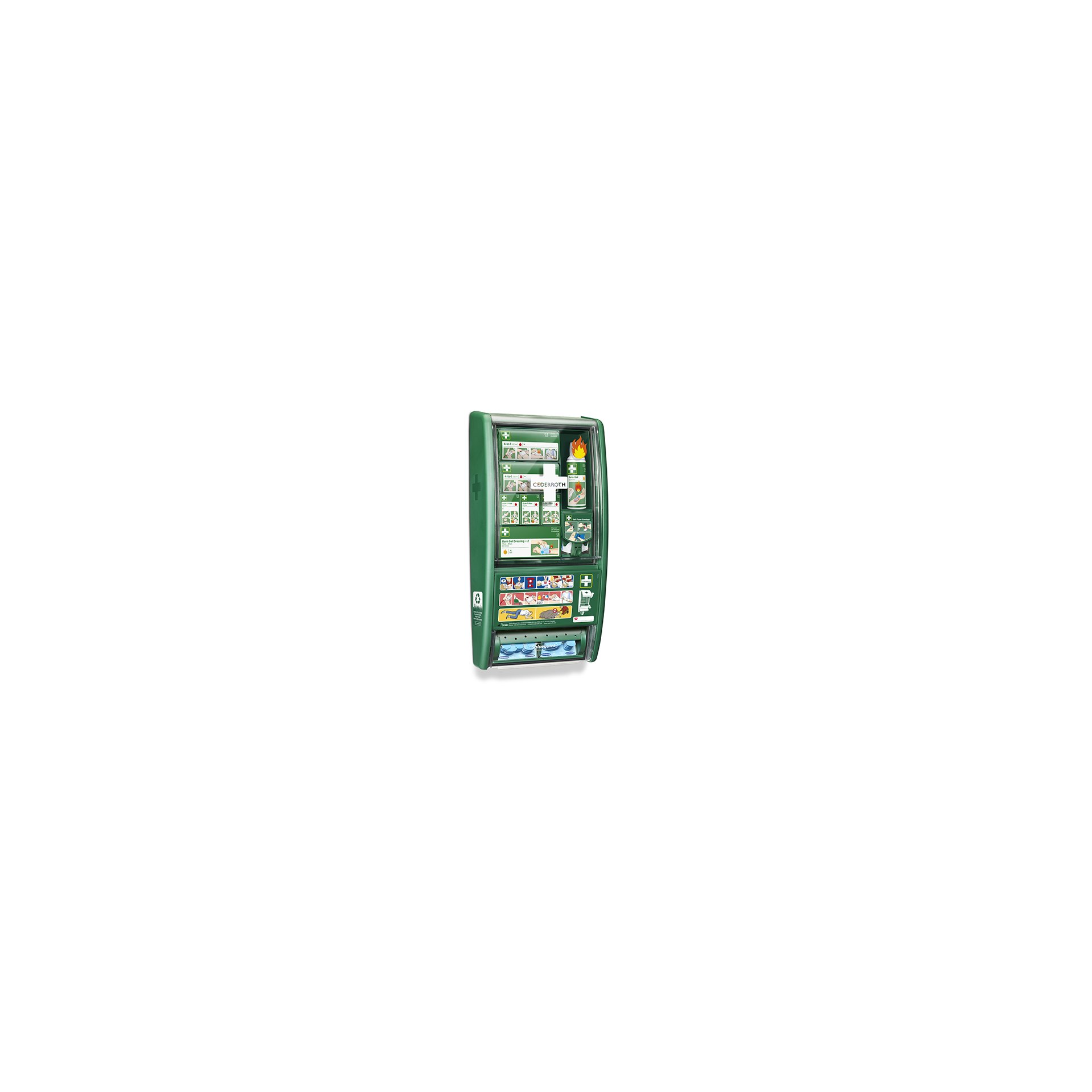 "Cederroth" First Aid & Burn Station 11,7 cm x 29,4 cm x 57,2 cm grün detectable "Cederroth" First Aid & Burn Station 11,7 cm x 29,4 cm x 57,2 cm grün detectable