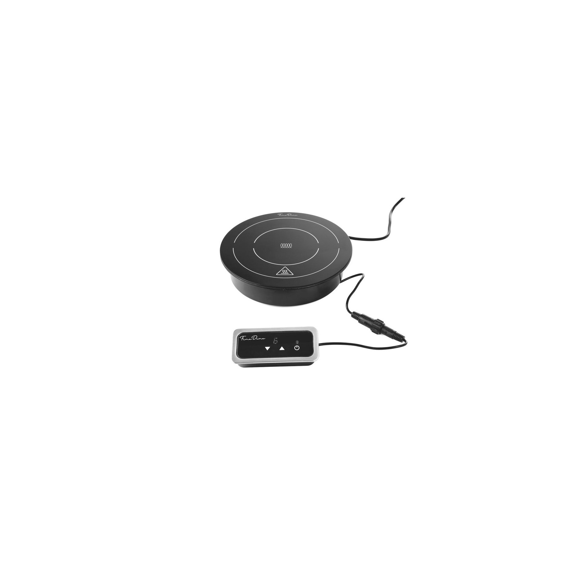 Induktionsheizplatte 800 W, Fine Dine, Schwarz, 230V/800W, ⌀245x(H)80mm Induktionsheizplatte 800 W, Fine Dine, Schwarz, 230V/800W, ⌀245x(H)80mm