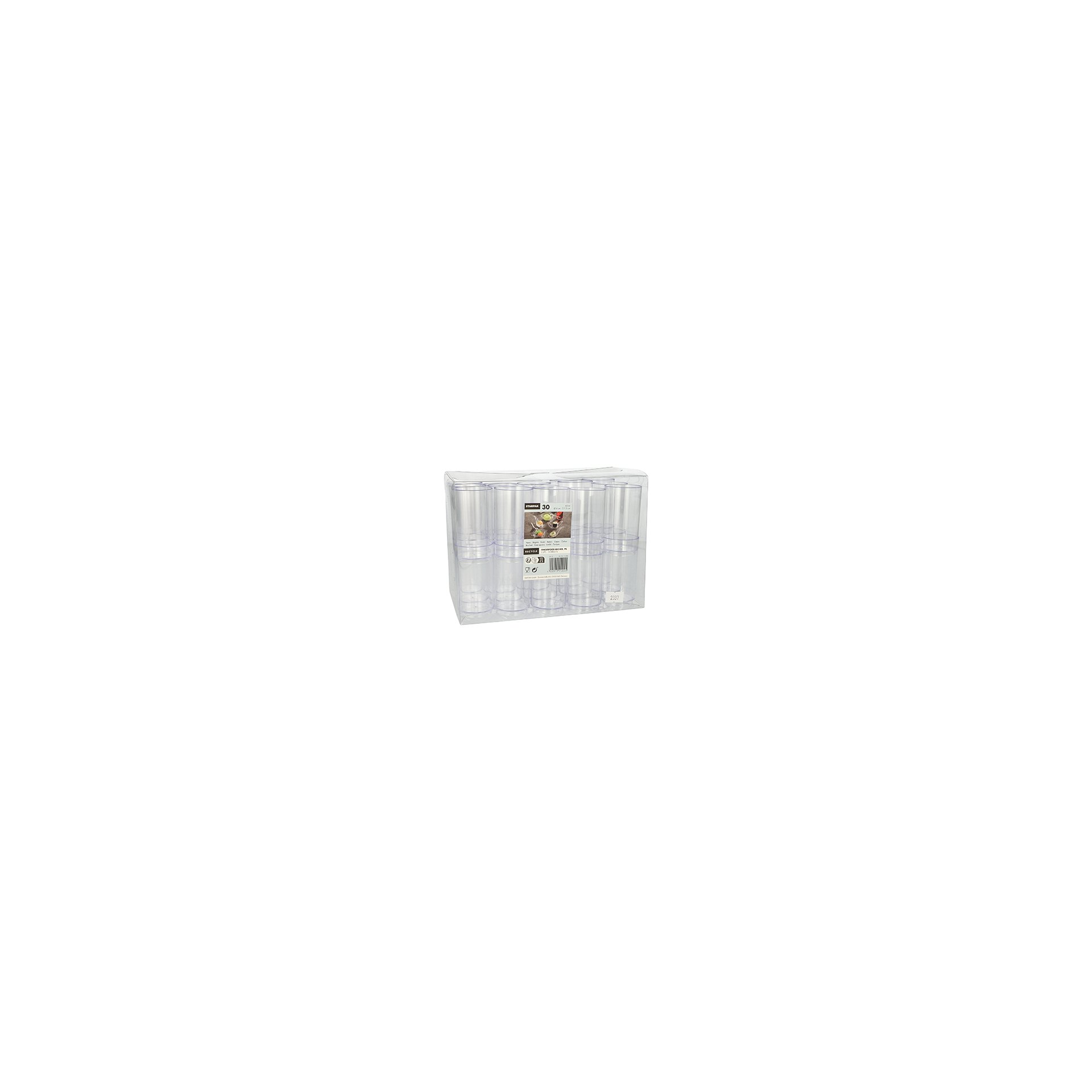 Fingerfood - Becher, PS 60 ml Ø 4 cm · 7,5 cm glasklar Fingerfood - Becher, PS 60 ml Ø 4 cm · 7,5 cm glasklar