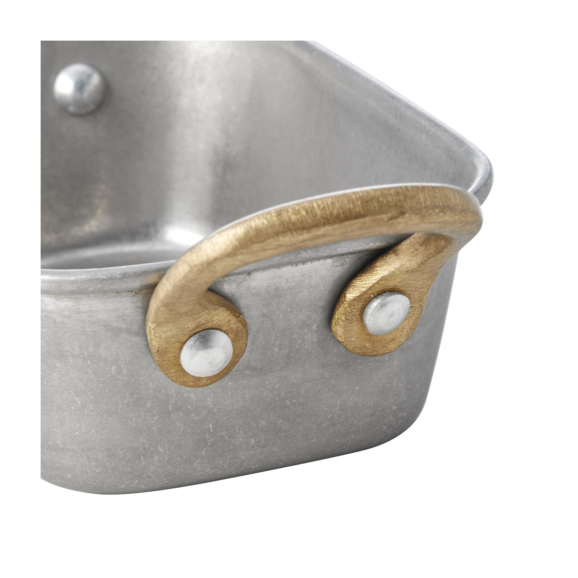 Servierpfanne STEEL & STYLE VINTAGE, mit 2 Messinggriffen, 13 x 8,5 x 3,5 cm, 230 ml, Chromnickelstahl Servierpfanne STEEL & STYLE VINTAGE, mit 2 Messinggriffen, 13 x 8,5 x 3,5 cm, 230 ml, Chromnickelstahl
