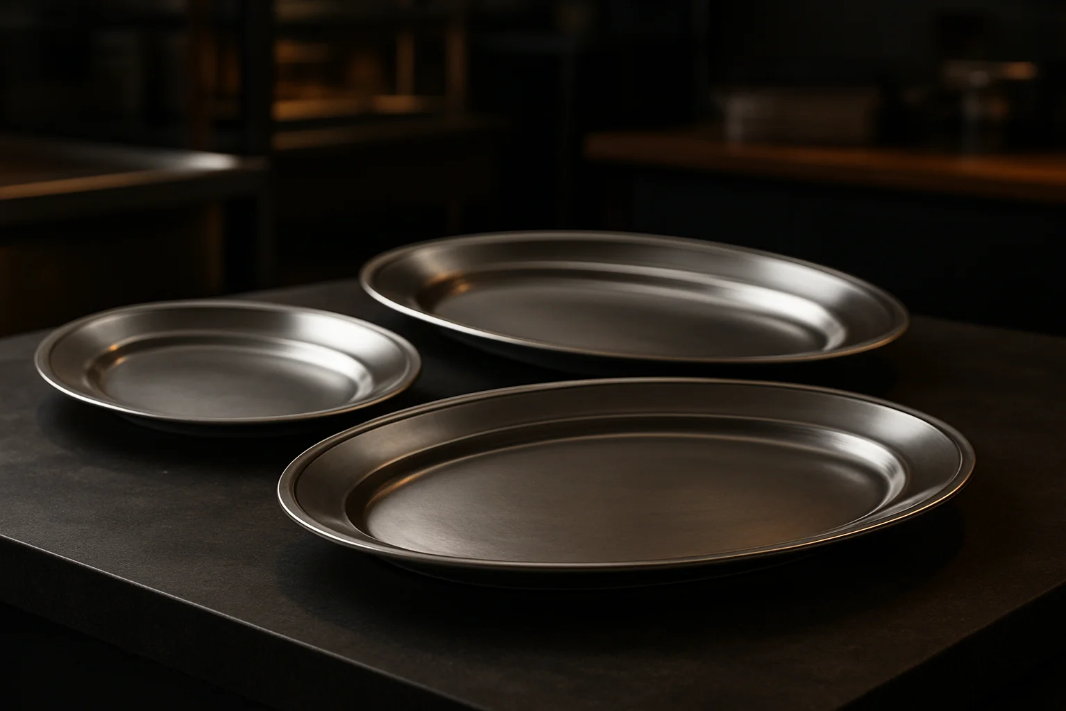 Servierplatten für Buffet und Catering auf professionellem Tabletop