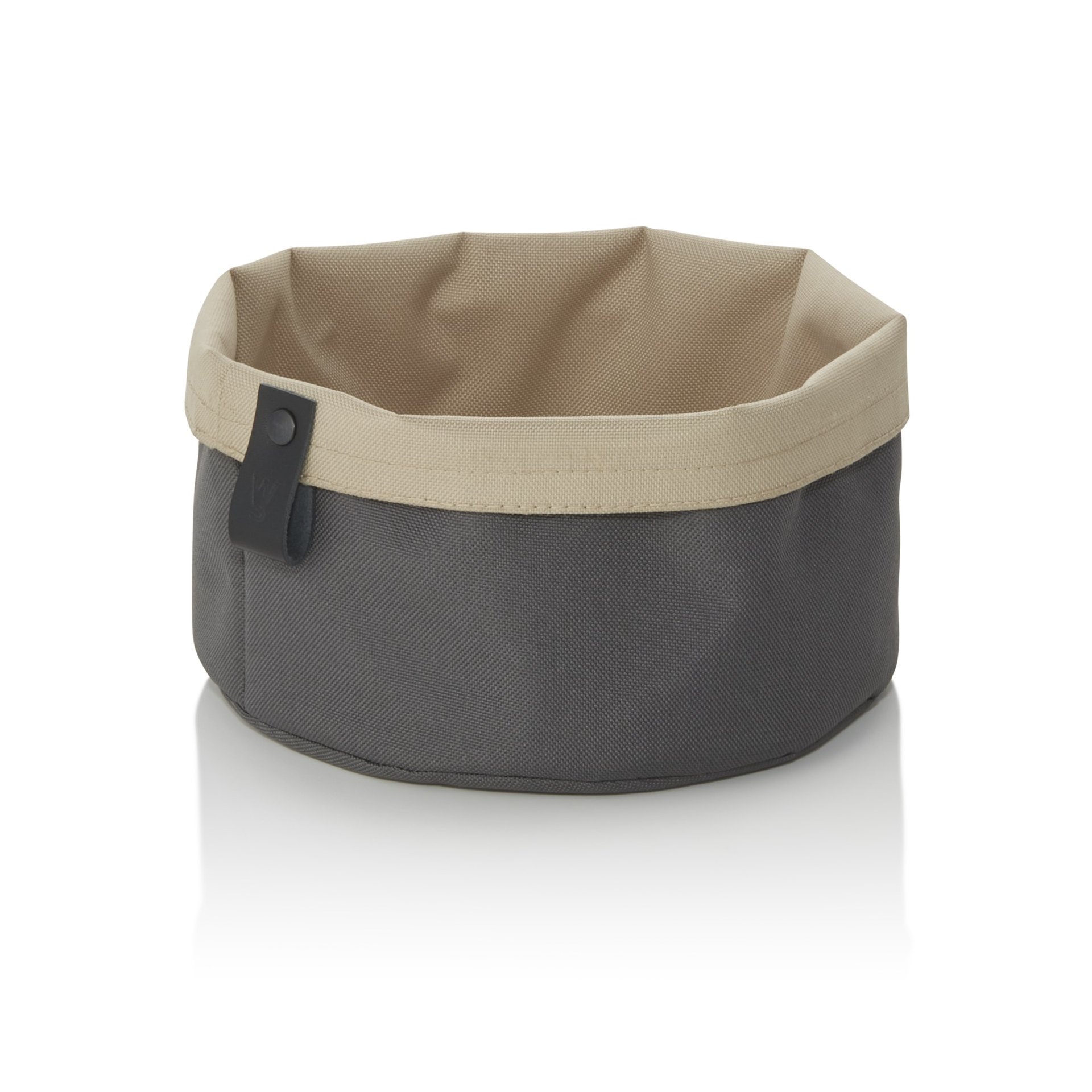 Brottasche FLIP TETRON, Ø 20 cm, Höhe 13 cm, light grey/light khaki, Tetron