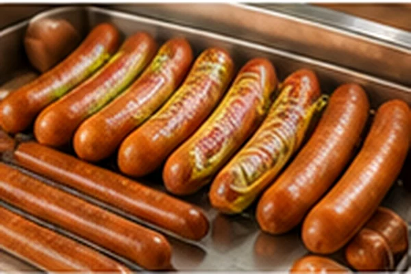 Rollgrill und Würstchenwärmer für Hot-Dog-Stand und Würstchenverkauf auf Vereinsfest