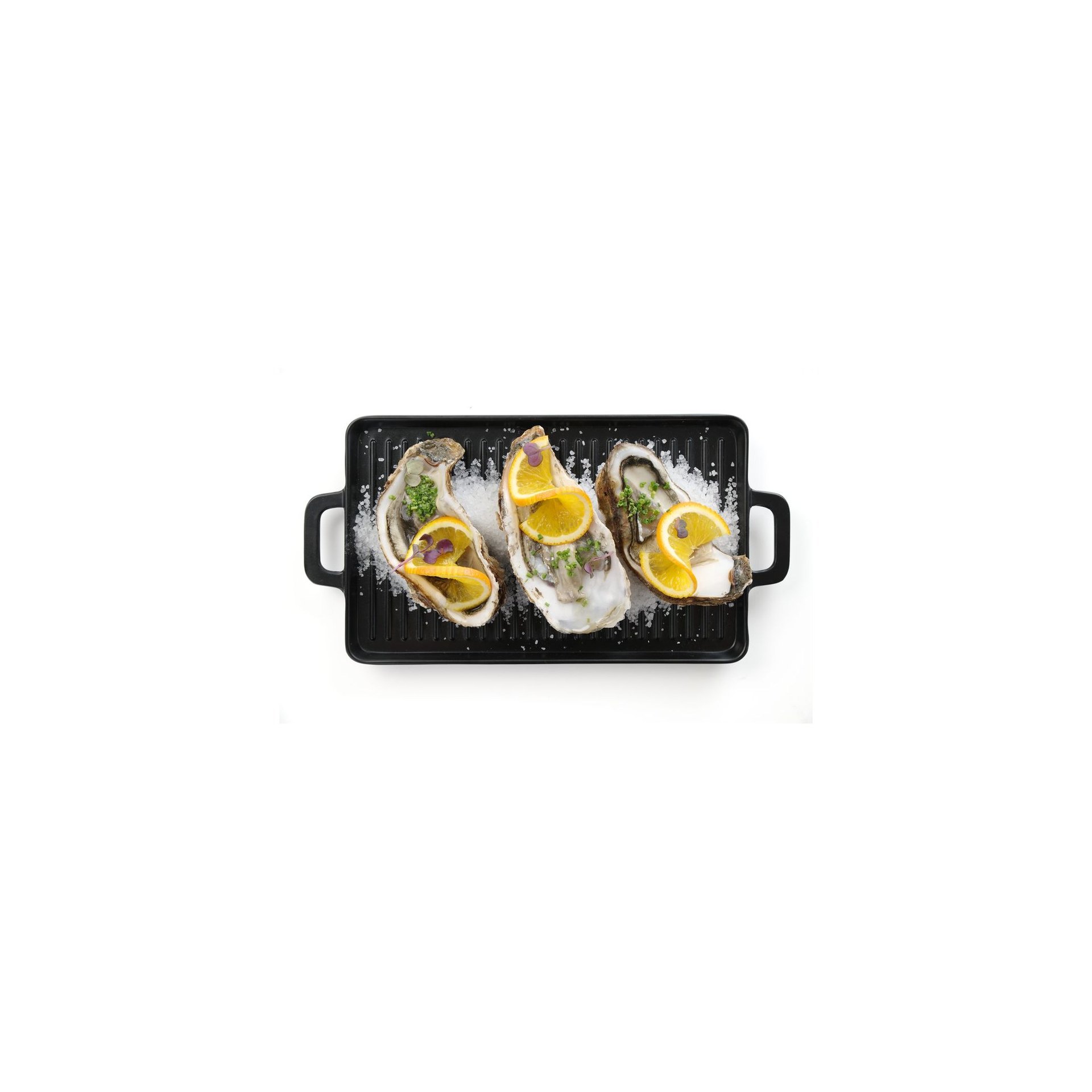 Miniatur-Grillplatte, Schwarz, 320x162x(H)20mm Miniatur-Grillplatte, Schwarz, 320x162x(H)20mm