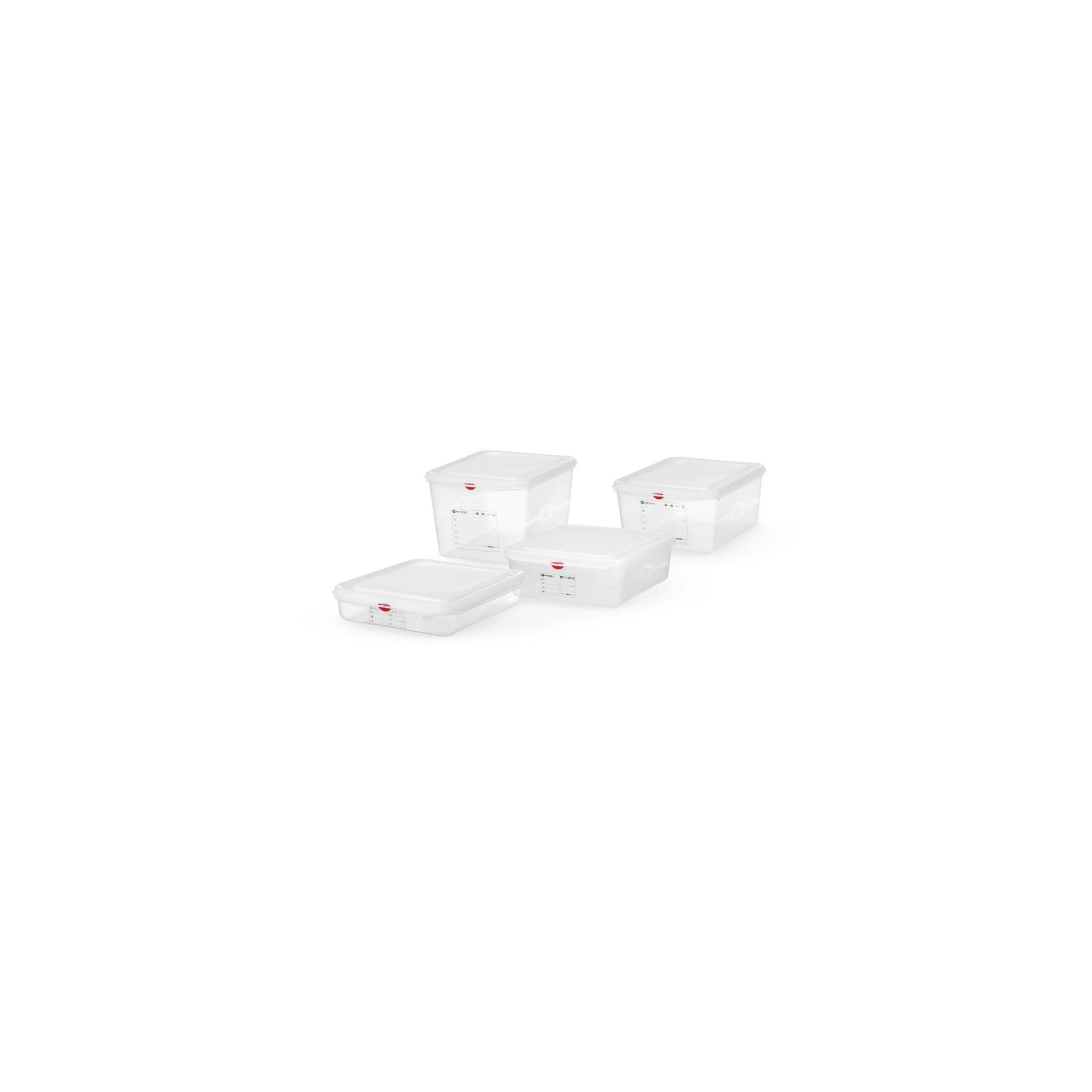 GN 1/2 Behälter, Polypropylen, GN 1/2, 6,5L, Transparent, 325x265x(H)100mm, Rechteckig