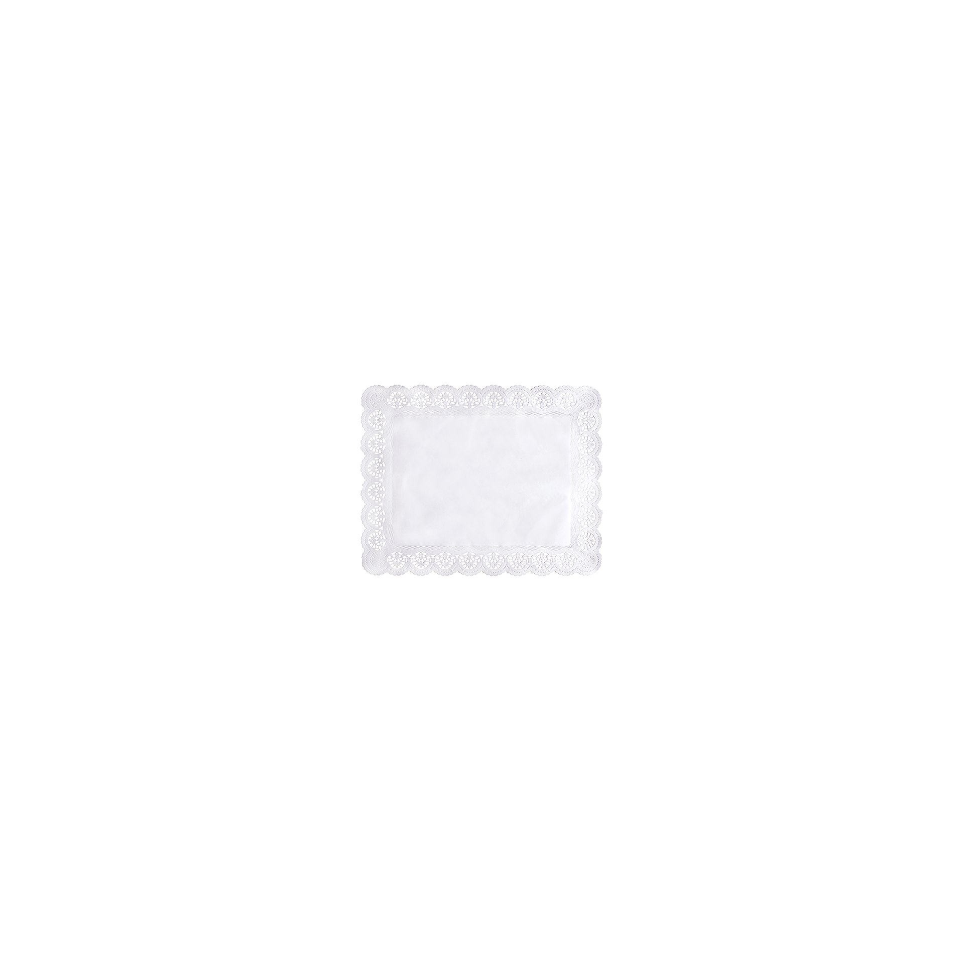 Spitzenpapiere eckig 46 cm x 36 cm weiss