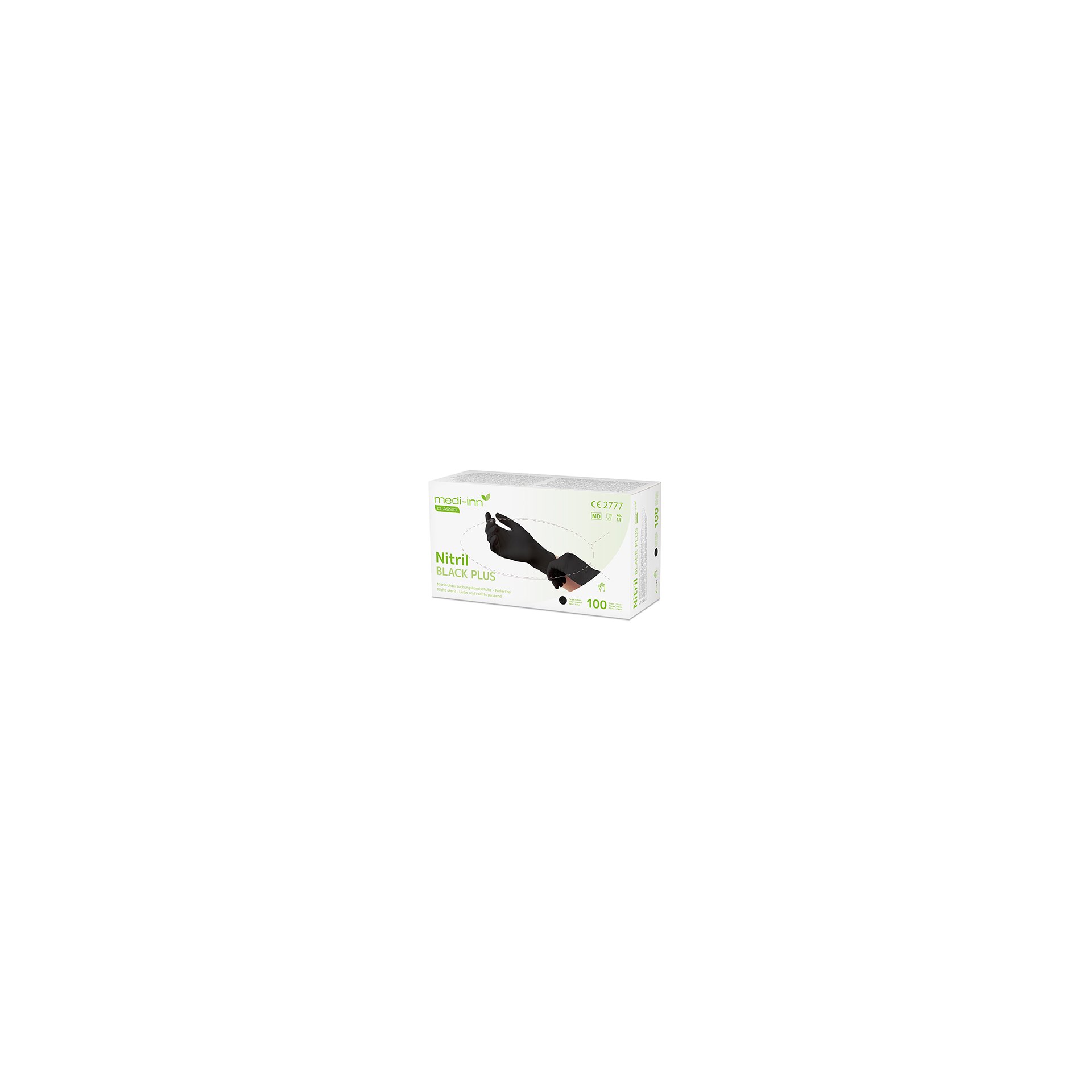 "Medi-Inn Classic" Handschuhe, Nitril puderfrei "Black Plus" schwarz Größe: XL