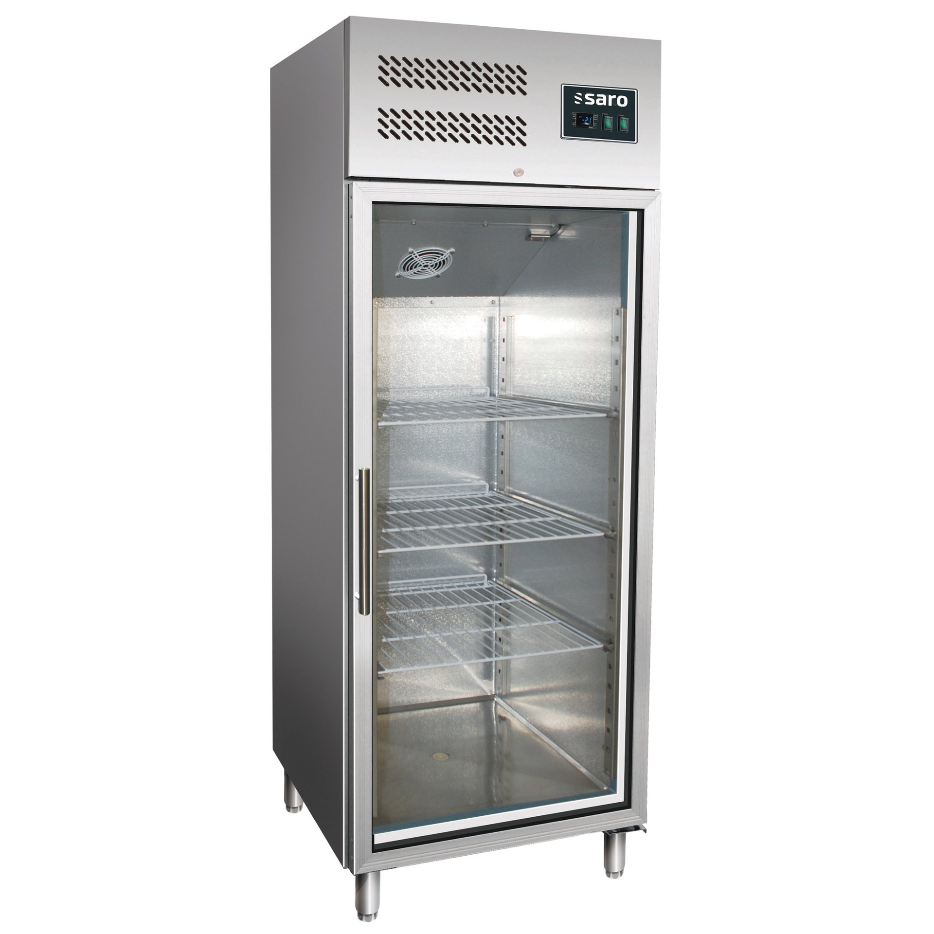 Gewerbekühlschrank mit Glastür 2/1 GN