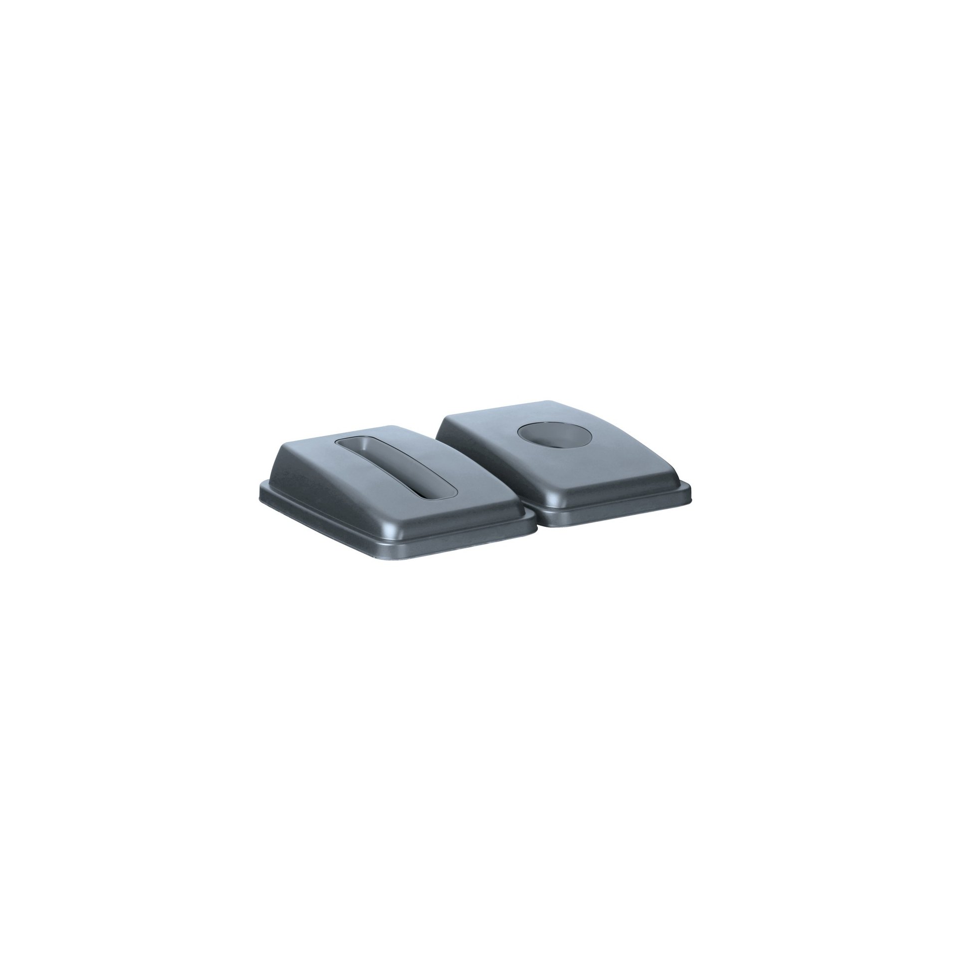 Deckel mit Öffnung für 60 l Abfalleimer, Hellgrau, 660x470x(H)30mm Deckel mit Öffnung für 60 l Abfalleimer, Hellgrau, 660x470x(H)30mm