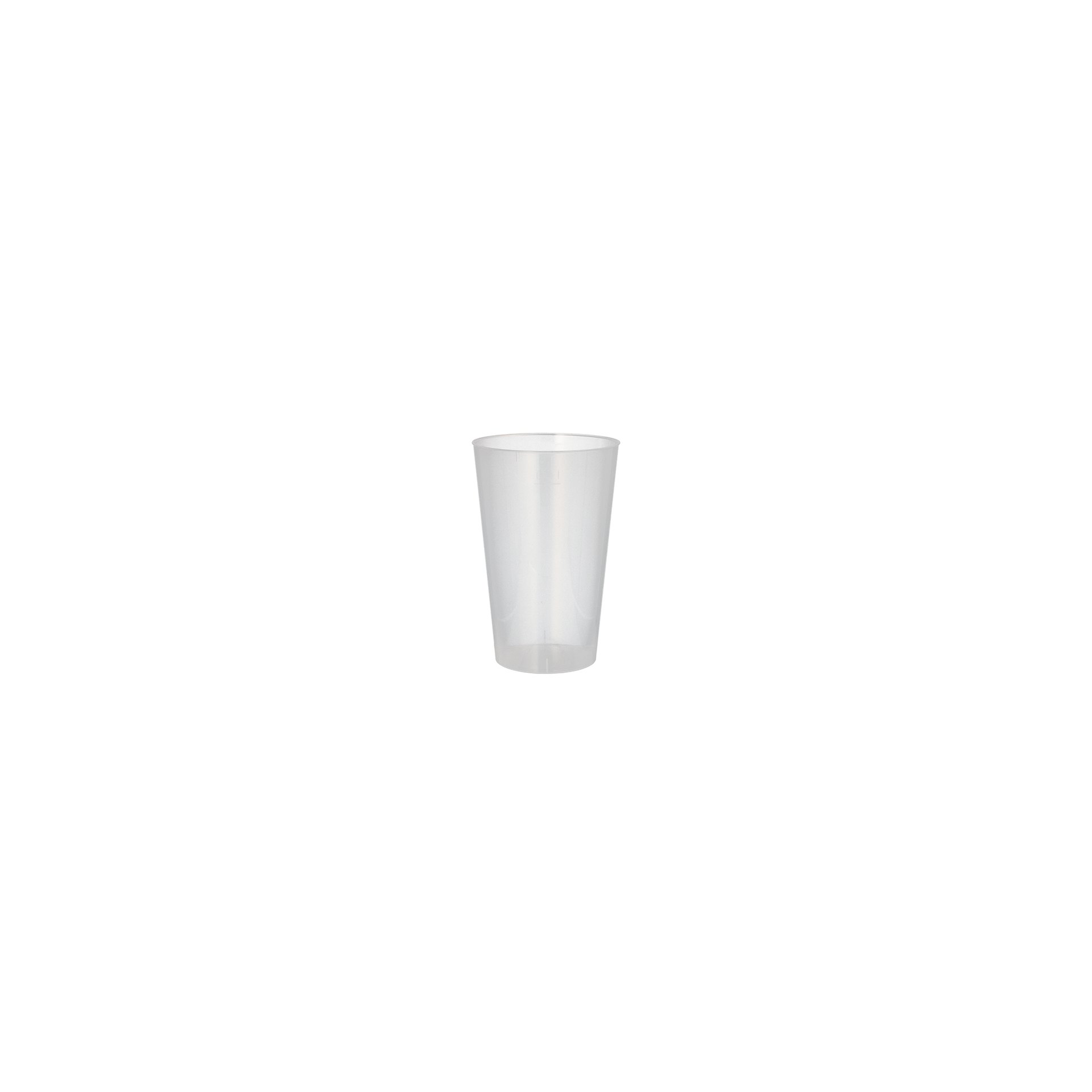 Mehrweg-Trinkbecher PP 0,4 l Ø 8,6 cm · 13 cm transluzent Mehrweg-Trinkbecher PP 0,4 l Ø 8,6 cm · 13 cm transluzent