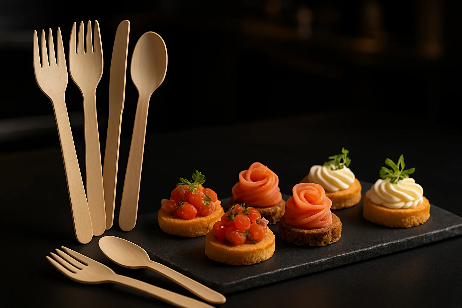 Fingerfood-Besteck für Häppchen und Canapés