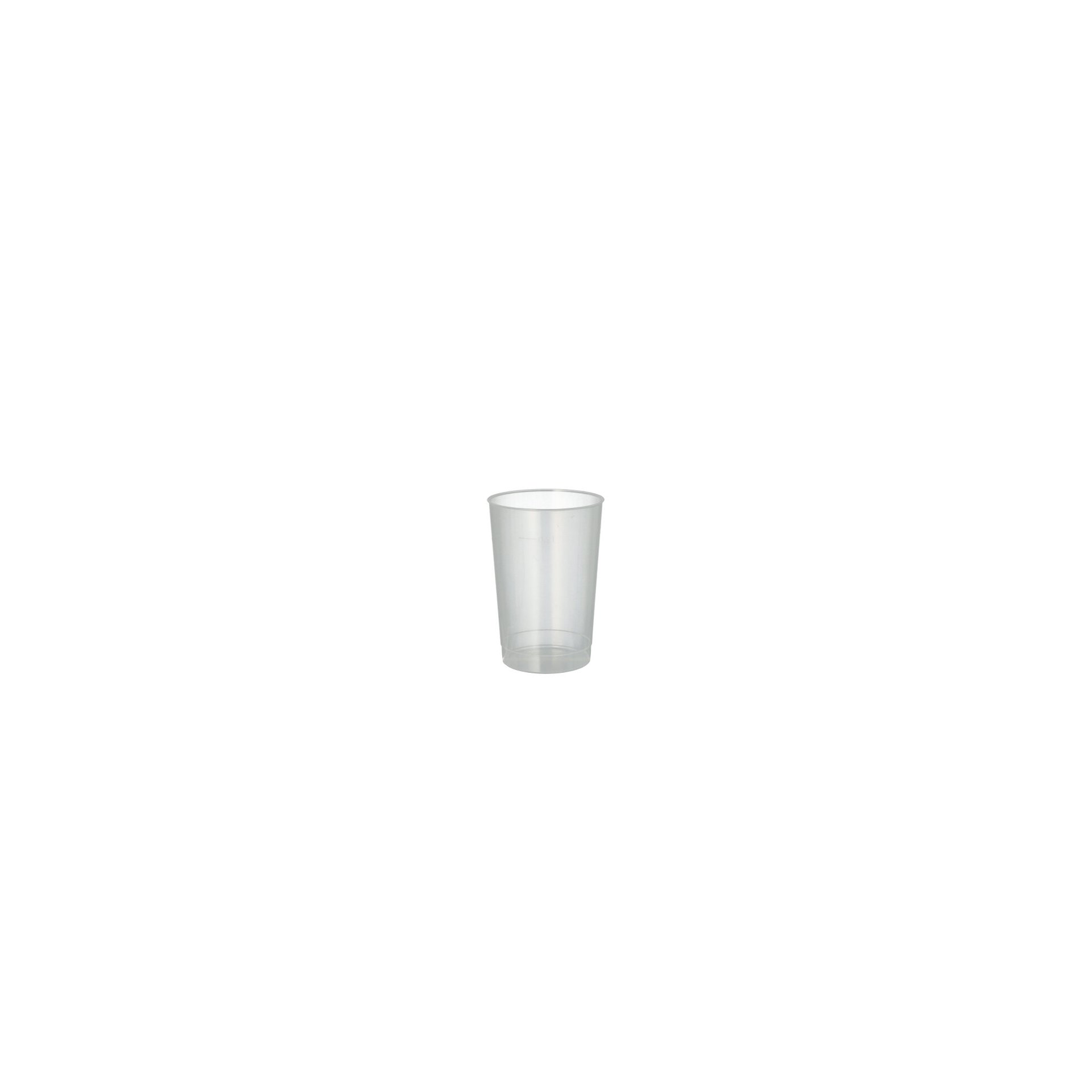 Mehrweg-Trinkbecher PP 0,2 l Ø 6,8 cm · 9,8 cm transluzent Mehrweg-Trinkbecher PP 0,2 l Ø 6,8 cm · 9,8 cm transluzent