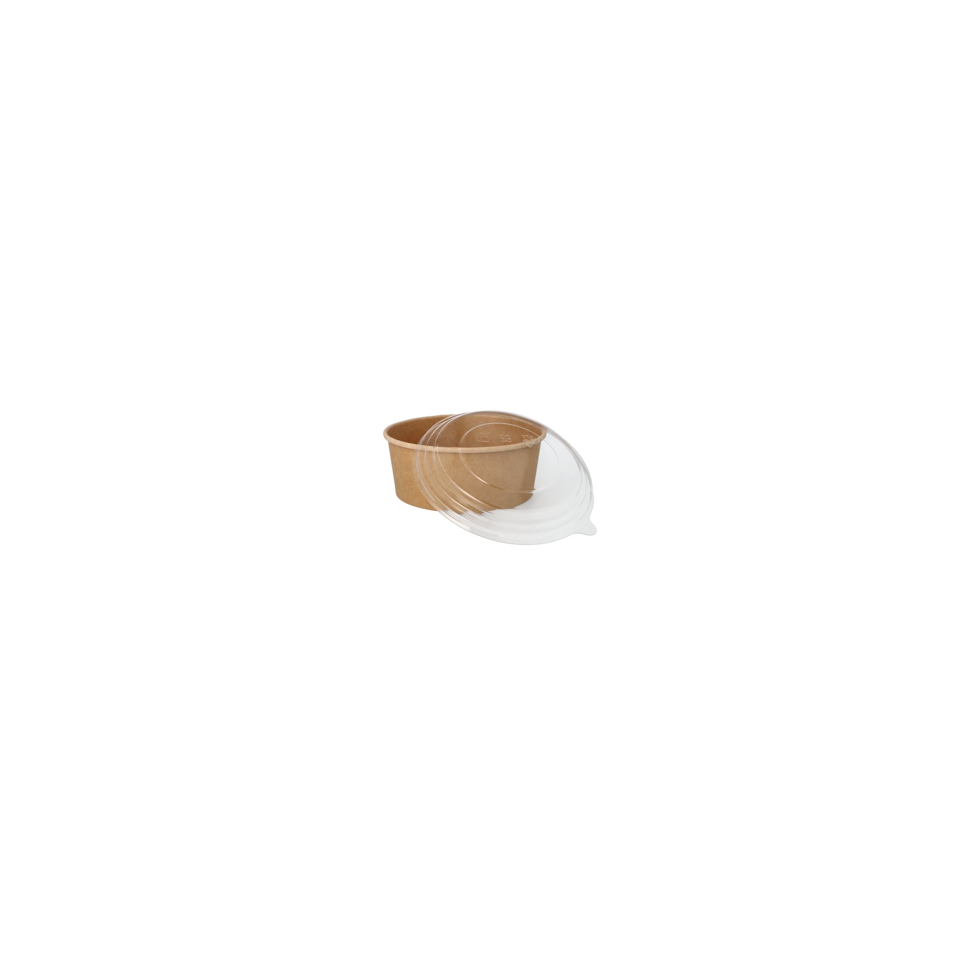 Salatschalen, Pappe rund 750 ml Ø 15 cm · 6 cm braun Salatschalen, Pappe rund 750 ml Ø 15 cm · 6 cm braun