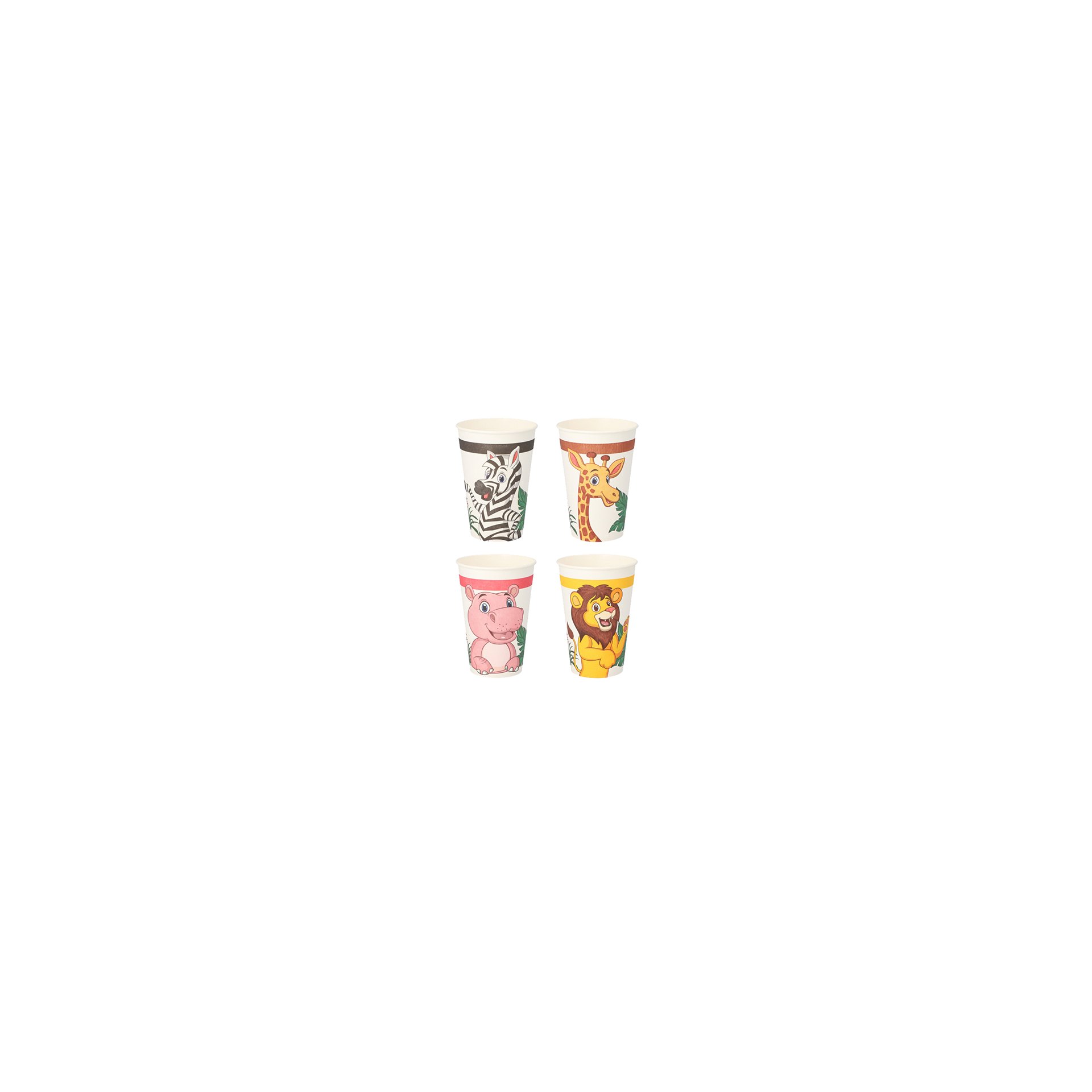 papstar-37181-trinkbecher-pappe-0-2l-7cm-9-7cm-jungle-1 Trinkbecher, Pappe 0,2 l Ø 7 cm · 9,7 cm "Jungle"