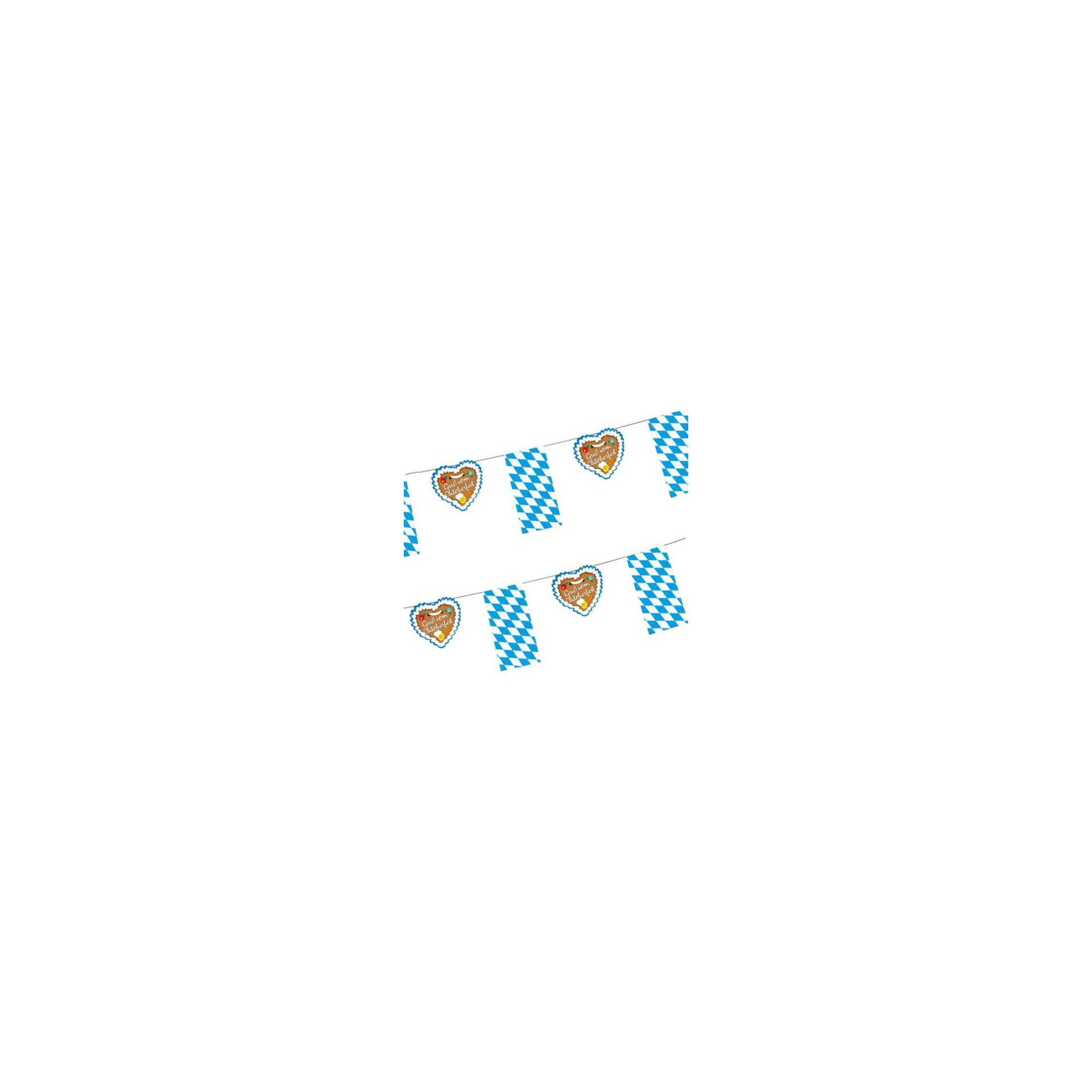 Flaggenkette, Papier 4 m "Gruß vom Oktoberfest"