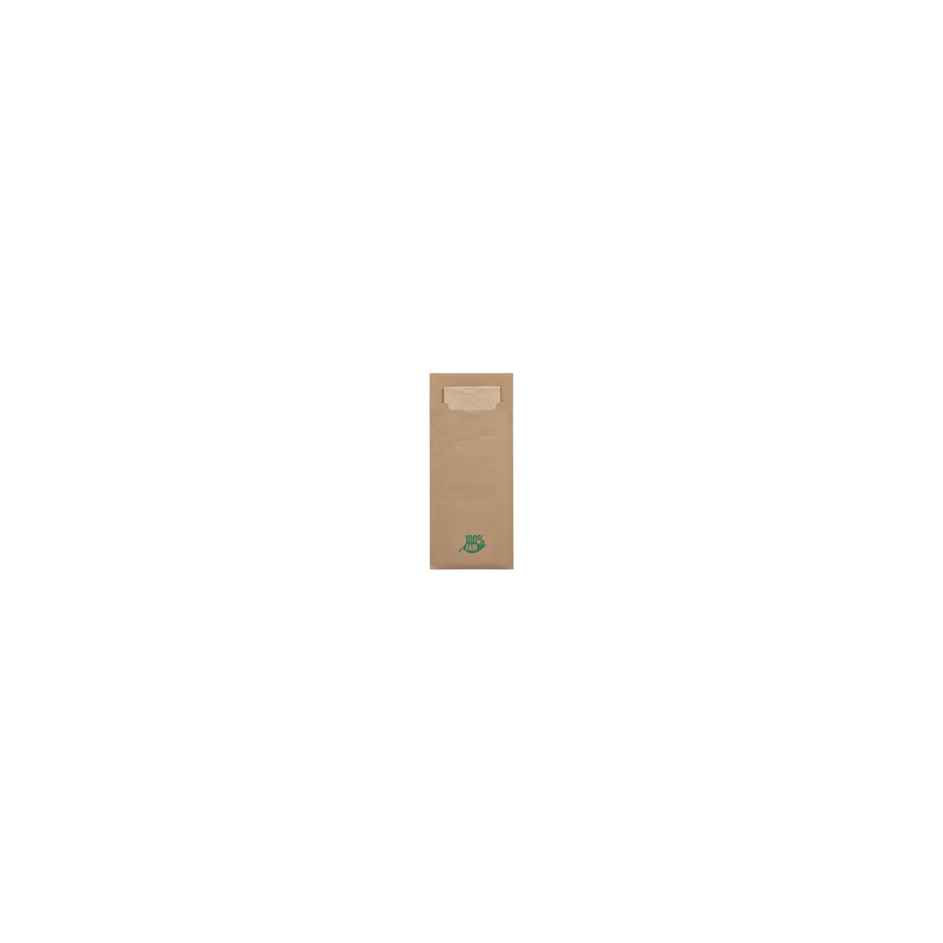 papstar-88190-bestecktaschen-20cmx8-5cm-braun-100-fair-inkl-naturfarbener-recycling-serviette-2 Bestecktaschen 20 cm x 8,5 cm braun "100% Fair" inkl. naturfarbener Recycling-Serviette