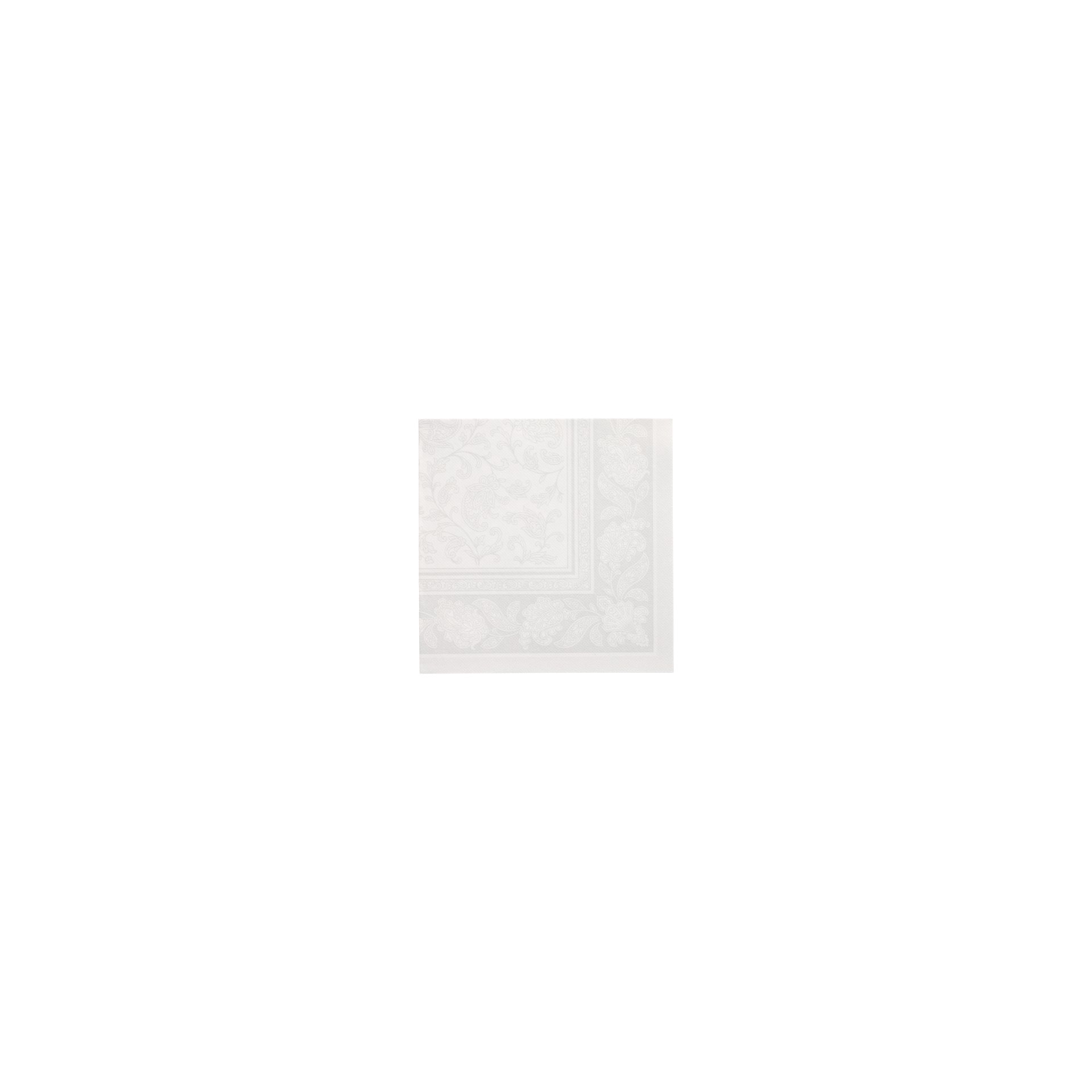 Servietten "ROYAL Collection" 1/4-Falz 40 cm x 40 cm weiss "Ornaments"
