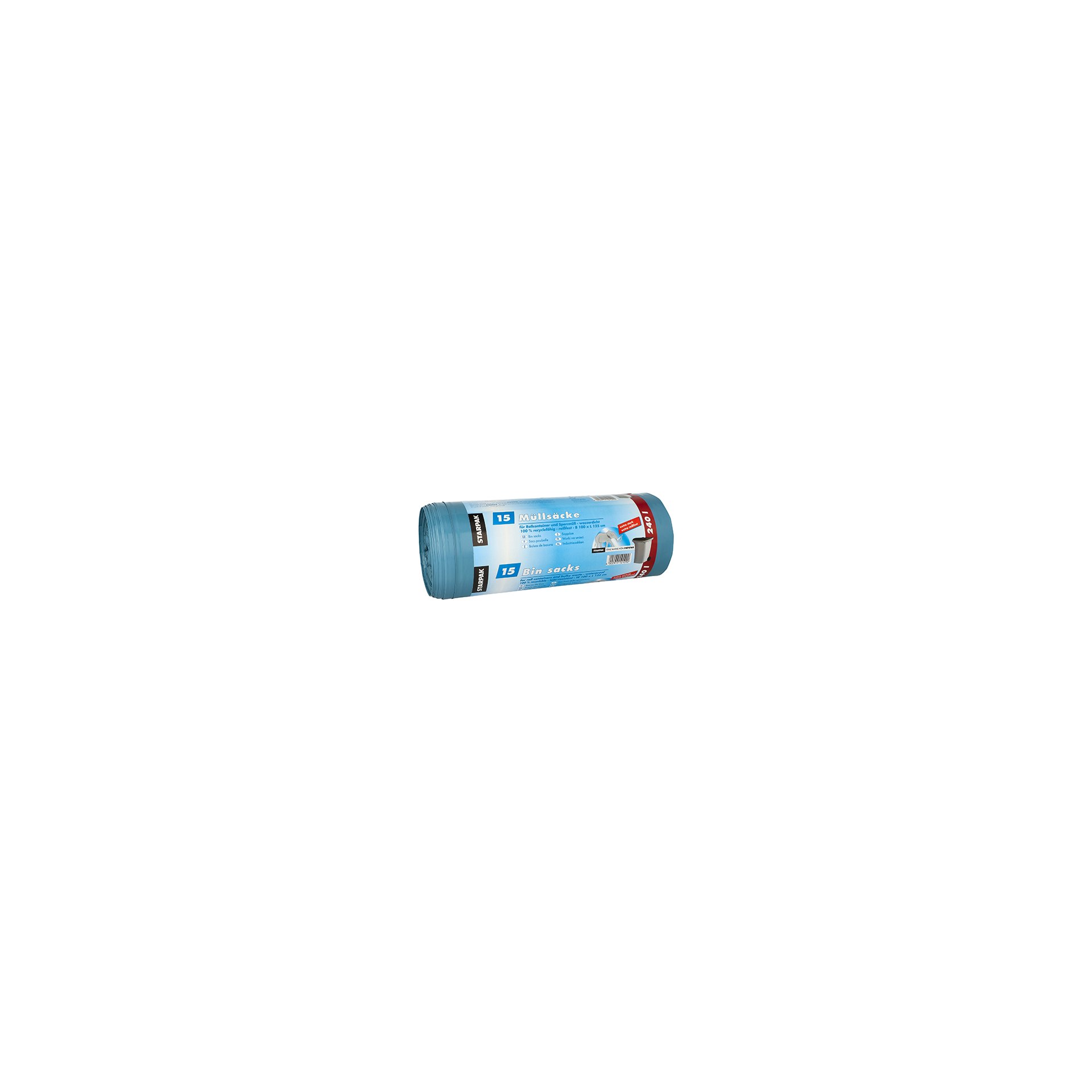 Müllsäcke, LDPE 240 l 125 cm x 100 cm blau extra stark und extra reißfest, 60 my Müllsäcke, LDPE 240 l 125 cm x 100 cm blau extra stark und extra reißfest, 60 my