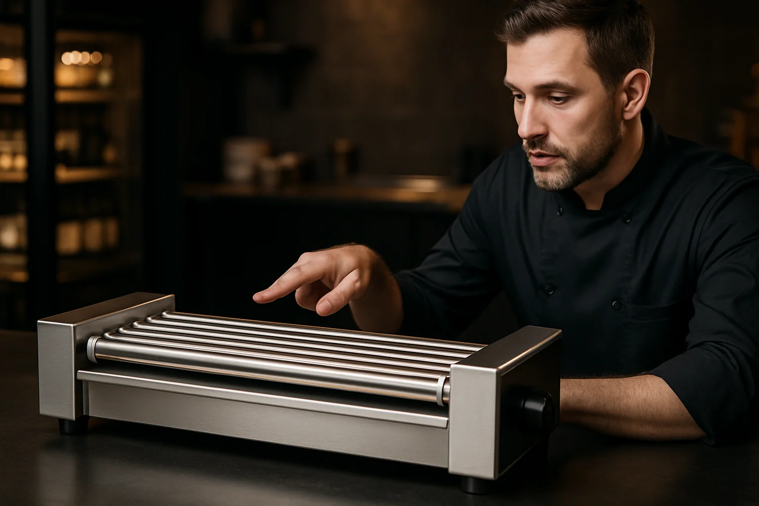 Rollgrill mit mehreren Fahrbahnen in professioneller Ausgabelösung