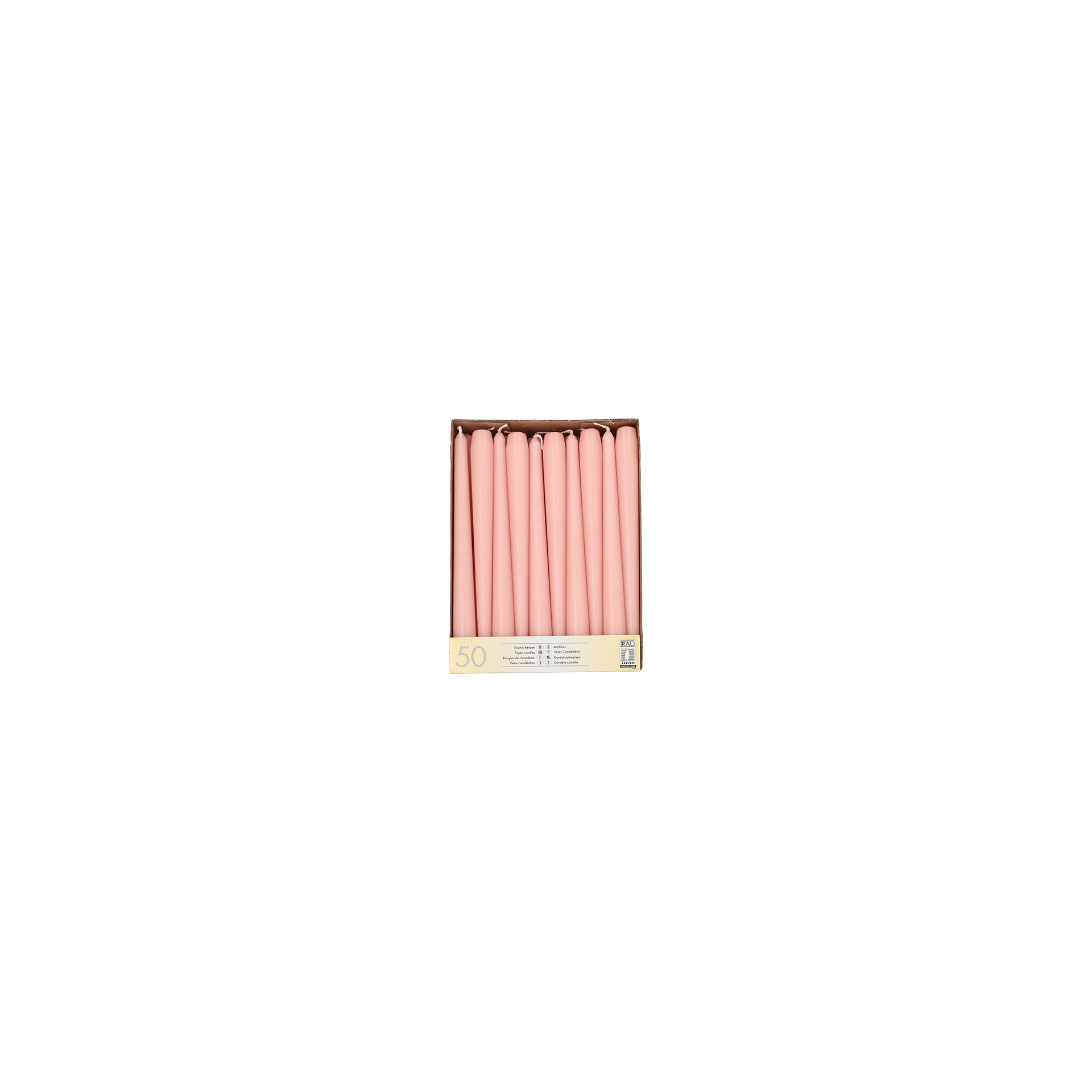 Leuchterkerzen Ø 2,2 cm · 25 cm peach