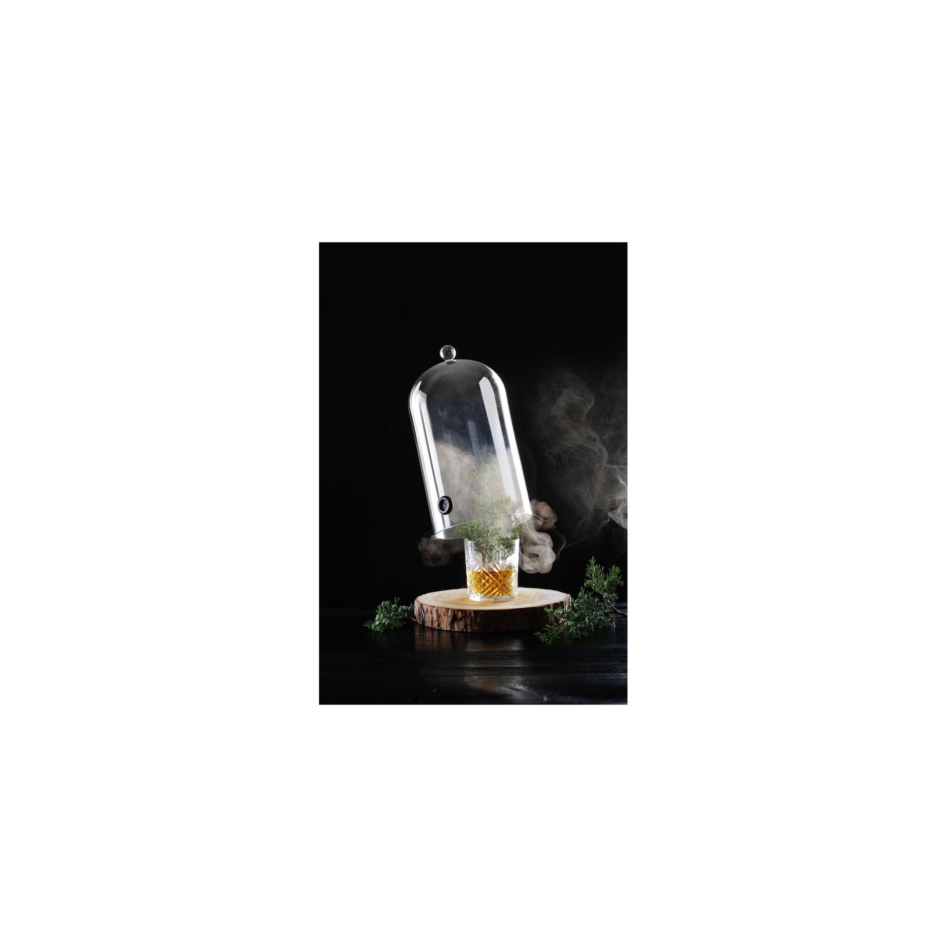 Glasglosche mit Lüftungsöffnung, Cocktail-Glosche, ⌀130x(H)282mm