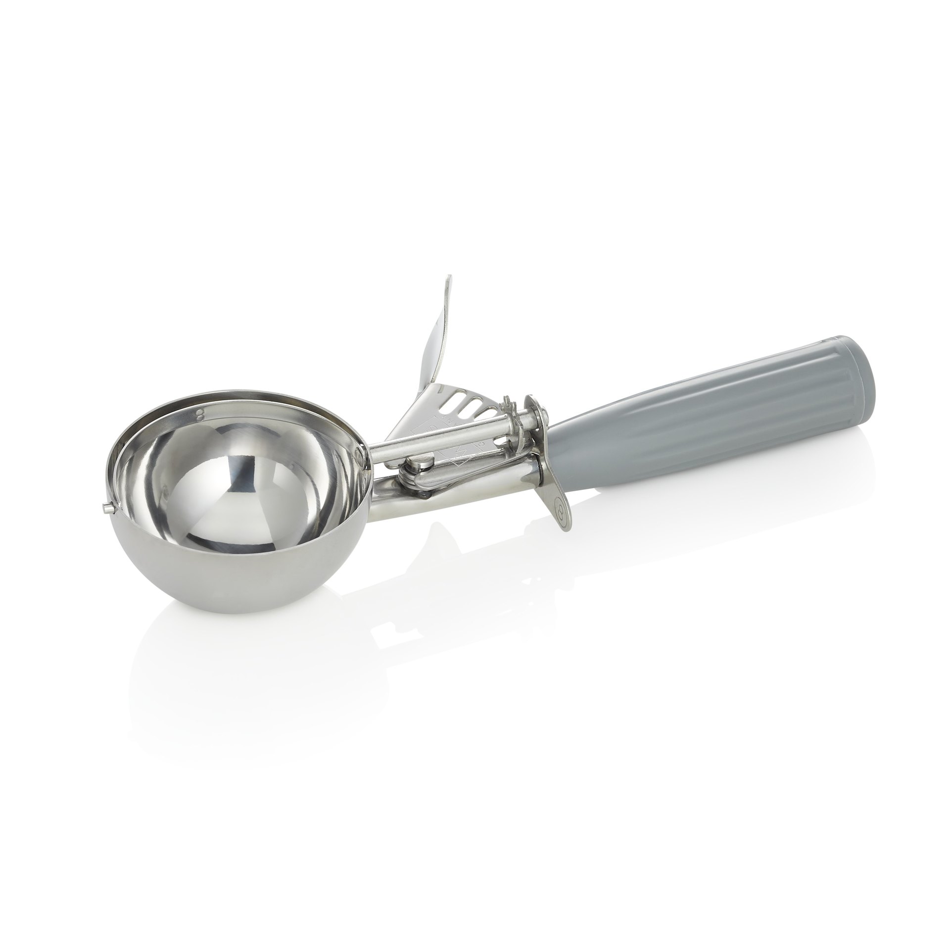 Portionierer, 23 cm, Ø 7 cm, grauer Griff, Polypropylen