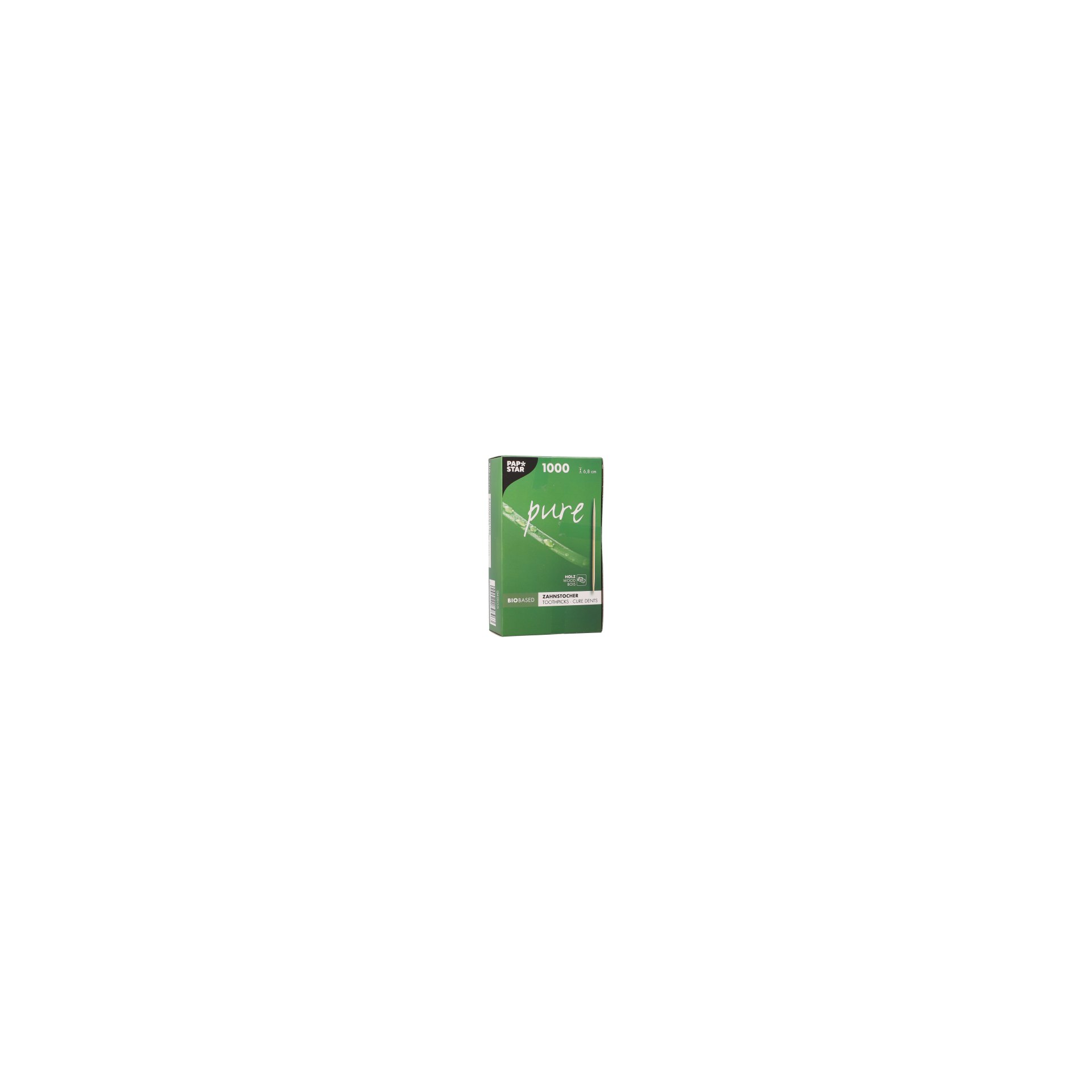 Zahnstocher, Holz "pure" rund 6,8 cm Zahnstocher, Holz "pure" rund 6,8 cm