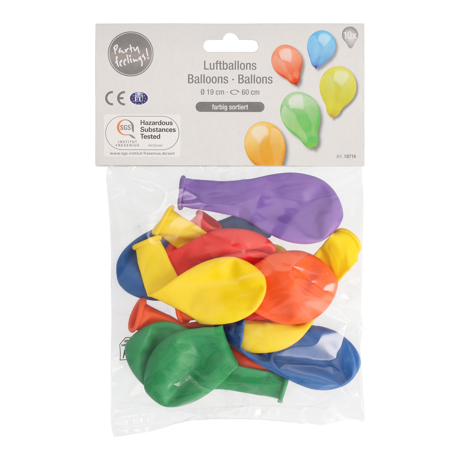 Luftballons Ø 19 cm farbig sortiert "Rainbow" Luftballons Ø 19 cm farbig sortiert "Rainbow"