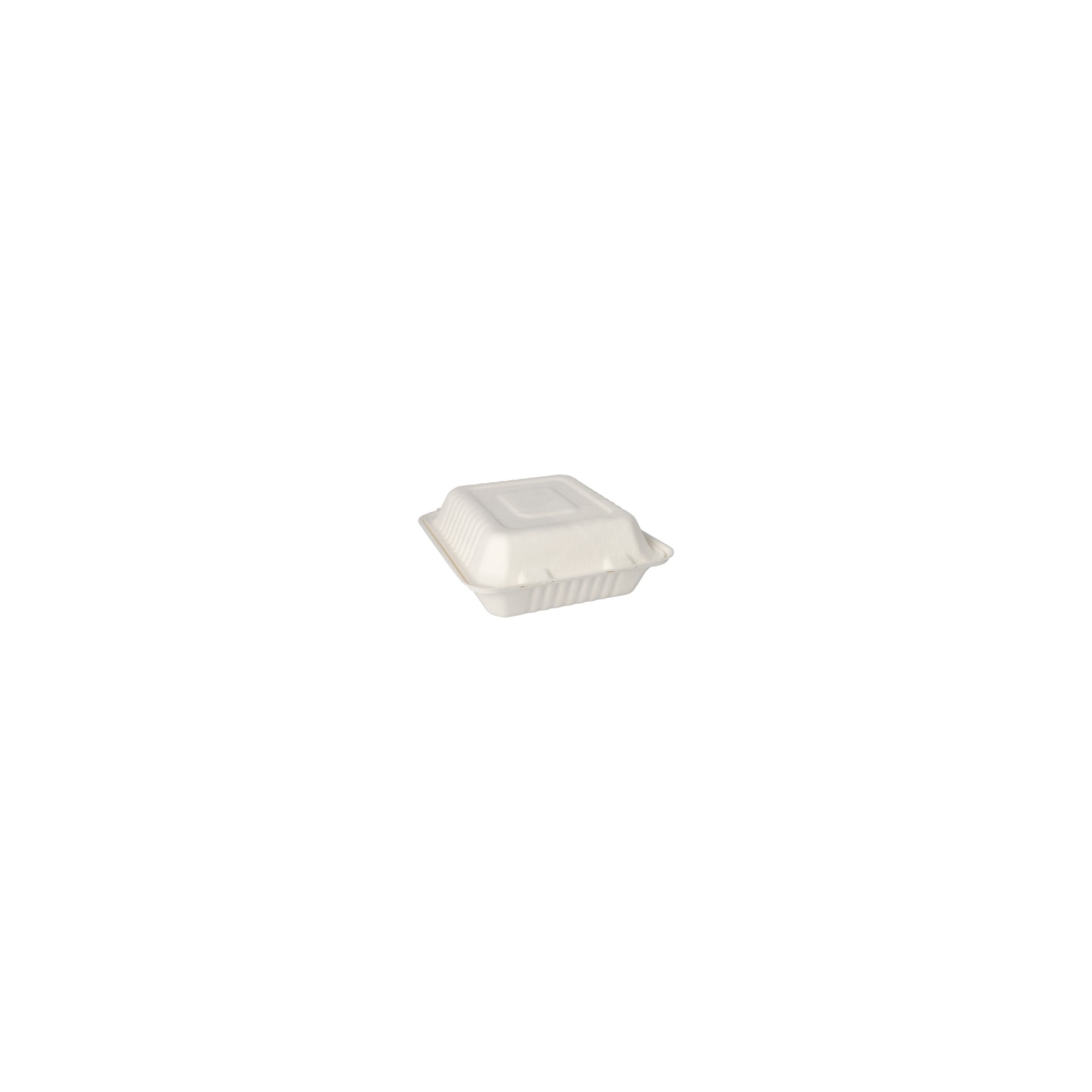Menüboxen, Zuckerrohr "pure" 3-geteilt 7,7 cm x 20 cm x 22 cm weiss