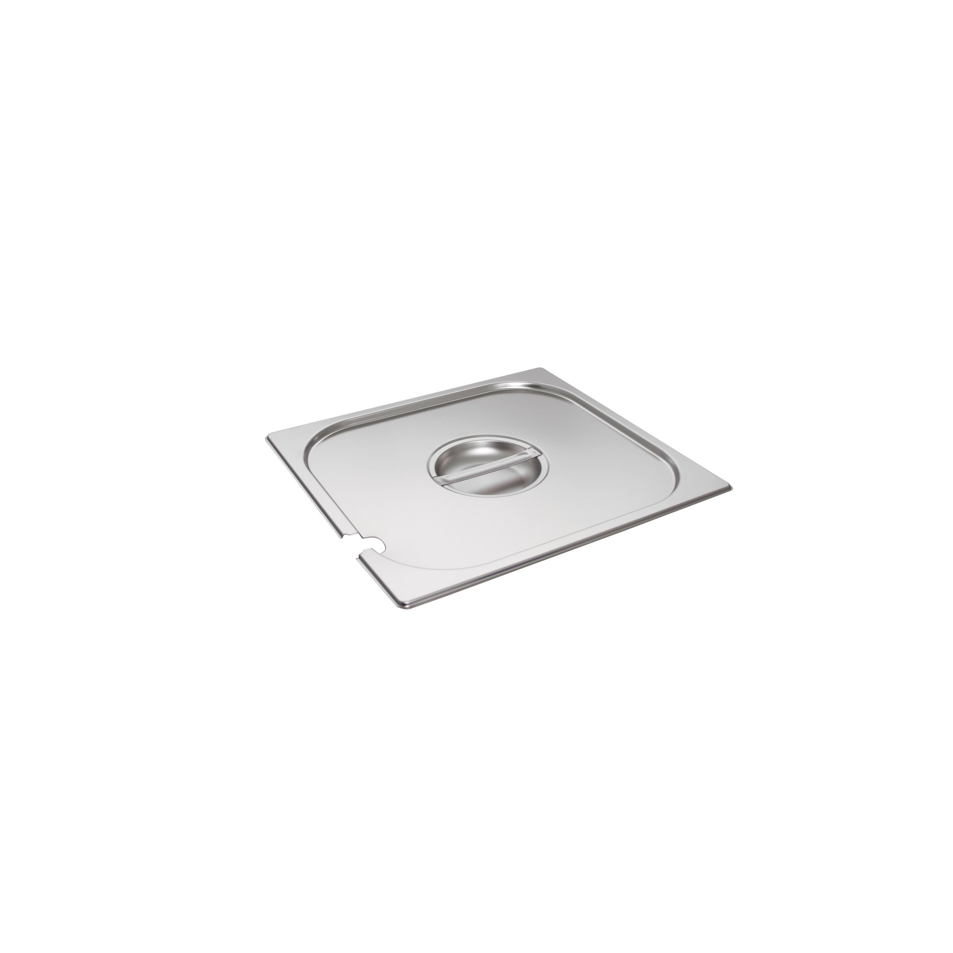 GN 2/3 Deckel, Edelstahl, Deckel mit Löffelaussparung