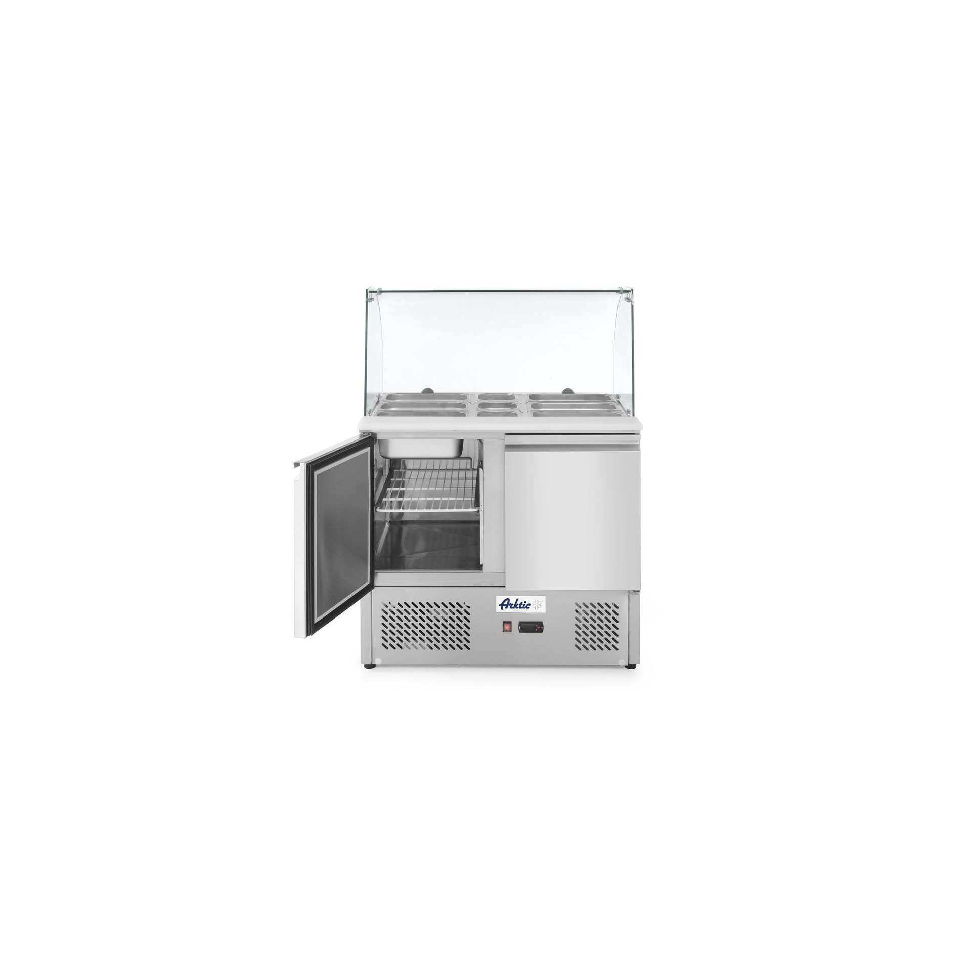 Kühltisch, zweitürig mit Glasdisplay 300L Kühltisch, zweitürig mit Glasdisplay 300L