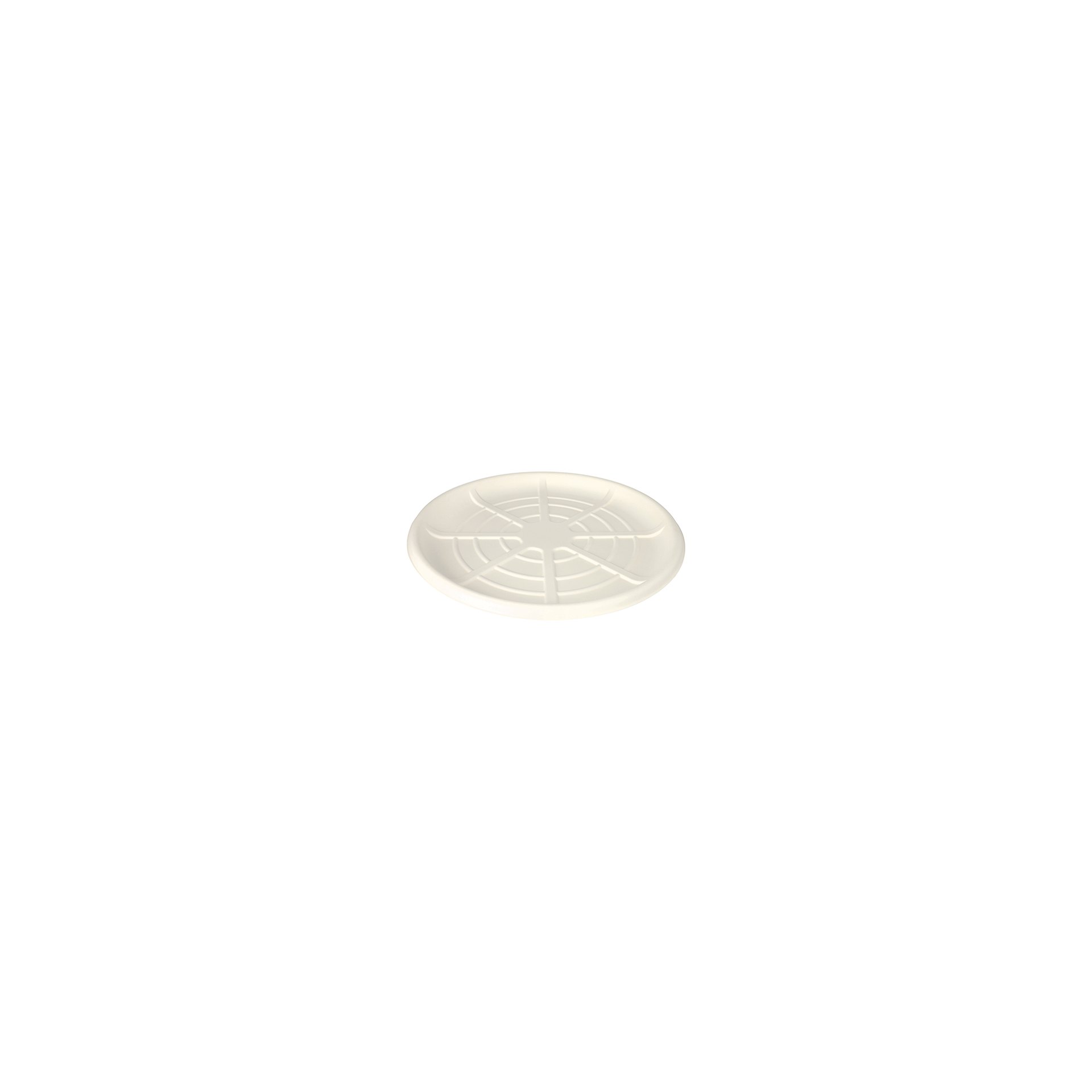 Servierplatten, Zuckerrohr "pure" rund Ø 47 cm weiss für Meeresfrüchte Servierplatten, Zuckerrohr "pure" rund Ø 47 cm weiss für Meeresfrüchte