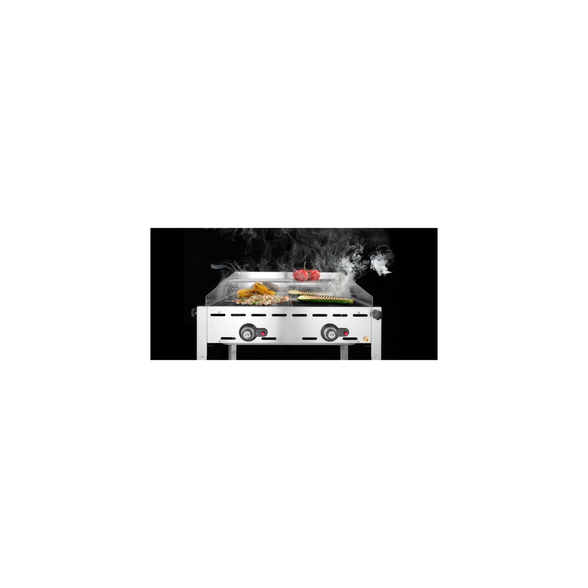 Grillsystem Green Fire mit 2 Brennern, Profi Line, 2 Edelstahl Grillroste GN 1/1, 11,6kW, 740x612x(H)825mm Grillsystem Green Fire mit 2 Brennern, Profi Line, 2 Edelstahl Grillroste GN 1/1, 11,6kW, 740x612x(H)825mm