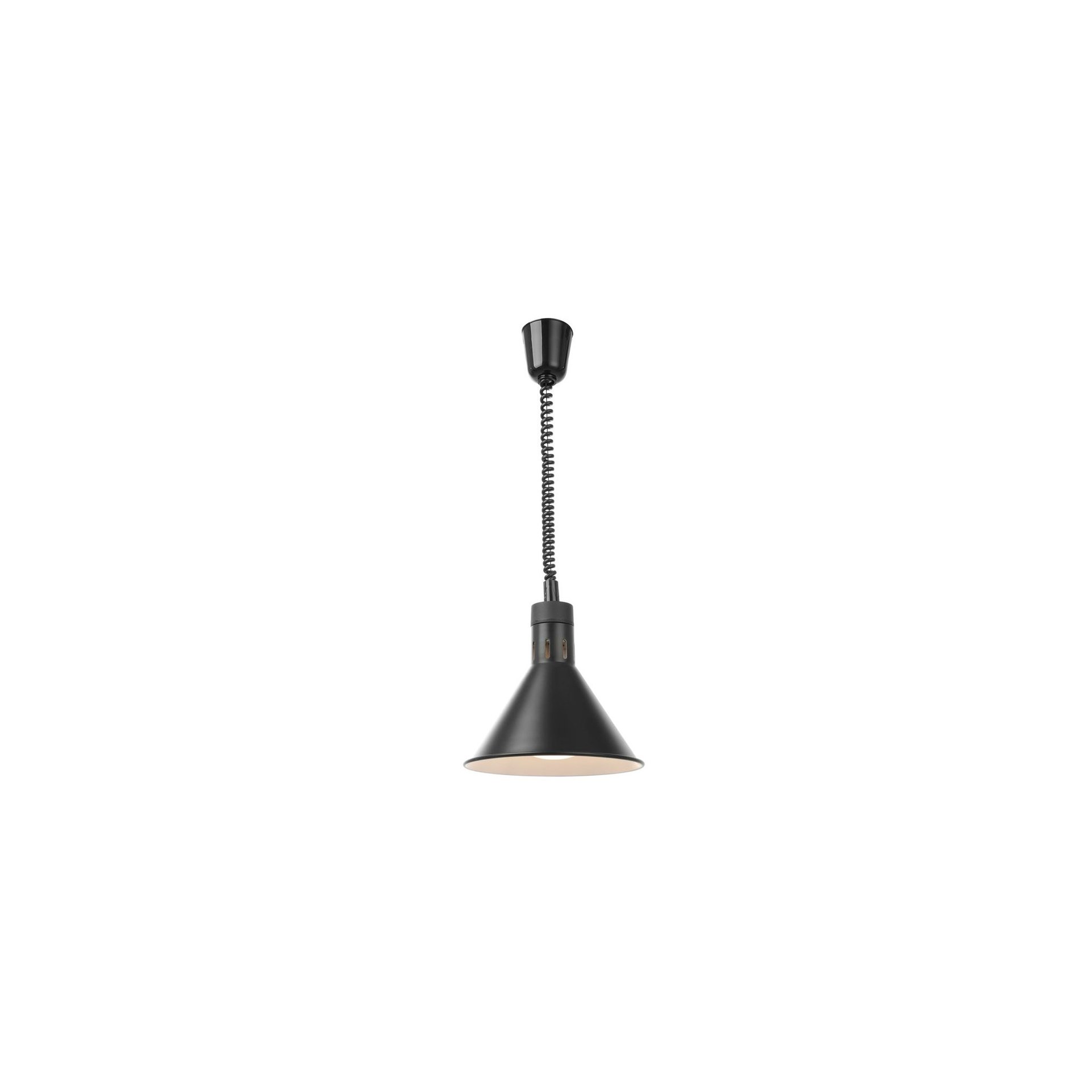 Höhenverstellbare Wärmelampe konisch, Schwarz, 230V/250W, ⌀275x(H)250mm