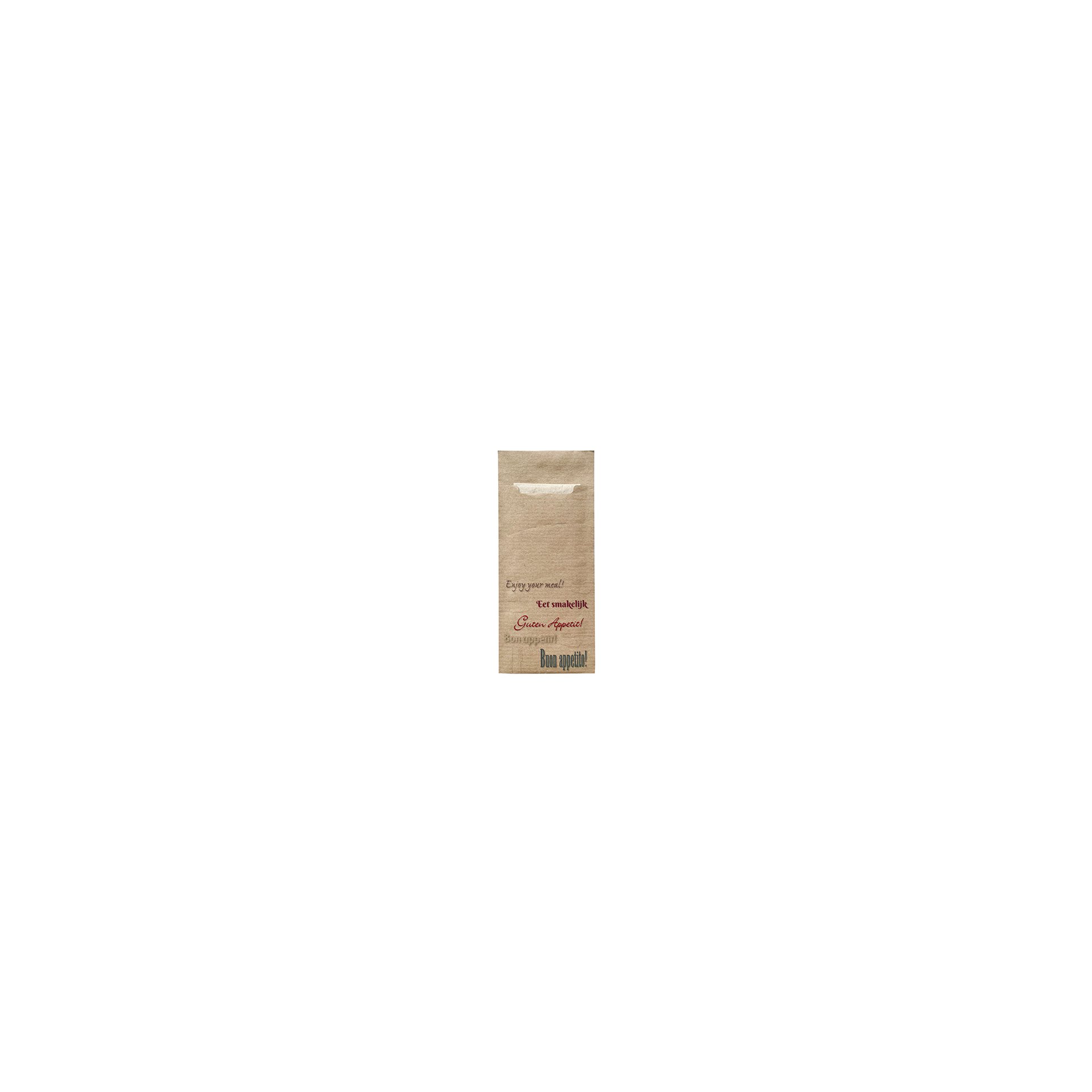 Bestecktaschen 20 cm x 8,5 cm braun 100% kompostierbar Bestecktaschen 20 cm x 8,5 cm braun 100% kompostierbar