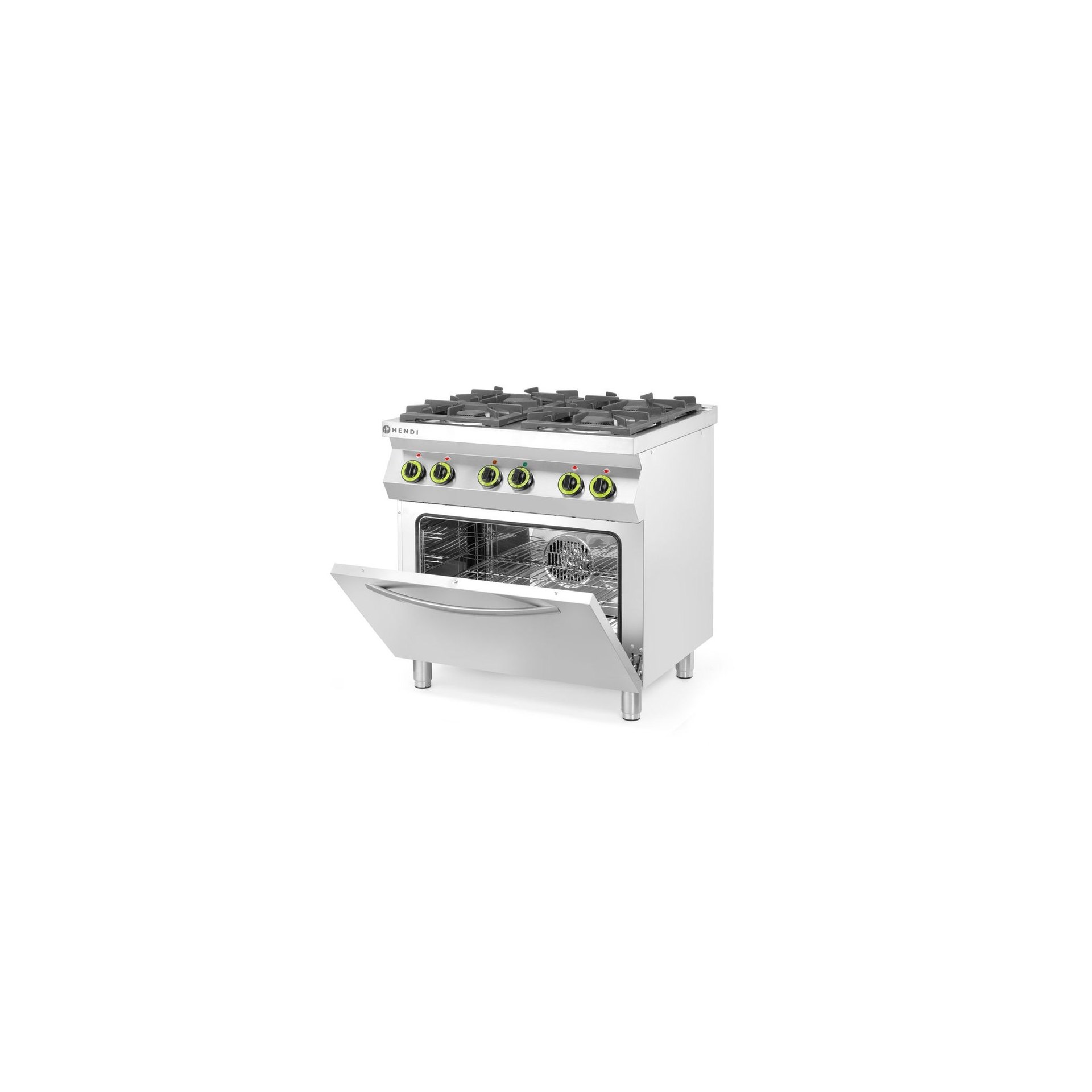 Gasherd 4-flammig mit Ofen GN 1/1, Kitchen Line, 230V/3000W, 19kW, 800x722x(H)900mm Gasherd 4-flammig mit Ofen GN 1/1, Kitchen Line, 230V/3000W, 19kW, 800x722x(H)900mm