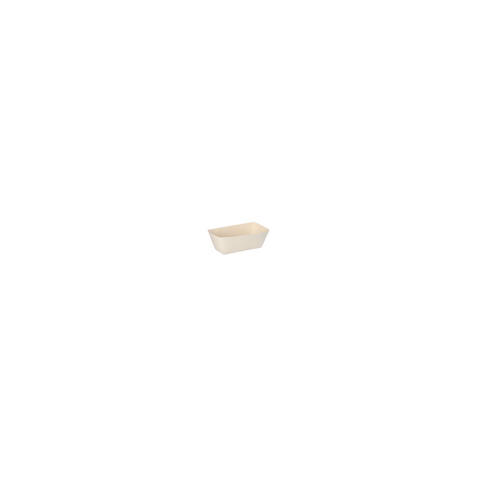 Saucentrays, Pappe "pure" 3,5 cm x 3 cm x 7 cm weiss "Good Food"