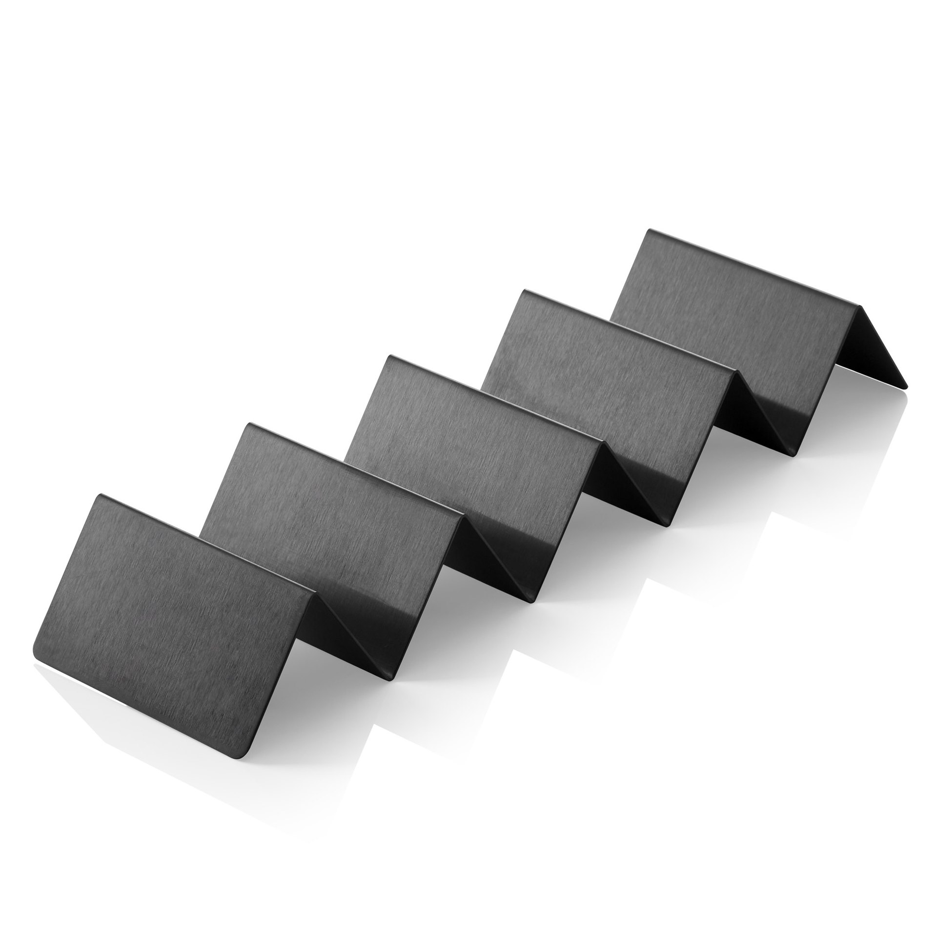 Snackpresenter mit 4 Ablagen, 35 x 10 x 5 cm, schwarz, Edelstahl Snackpresenter mit 4 Ablagen, 35 x 10 x 5 cm, schwarz, Edelstahl