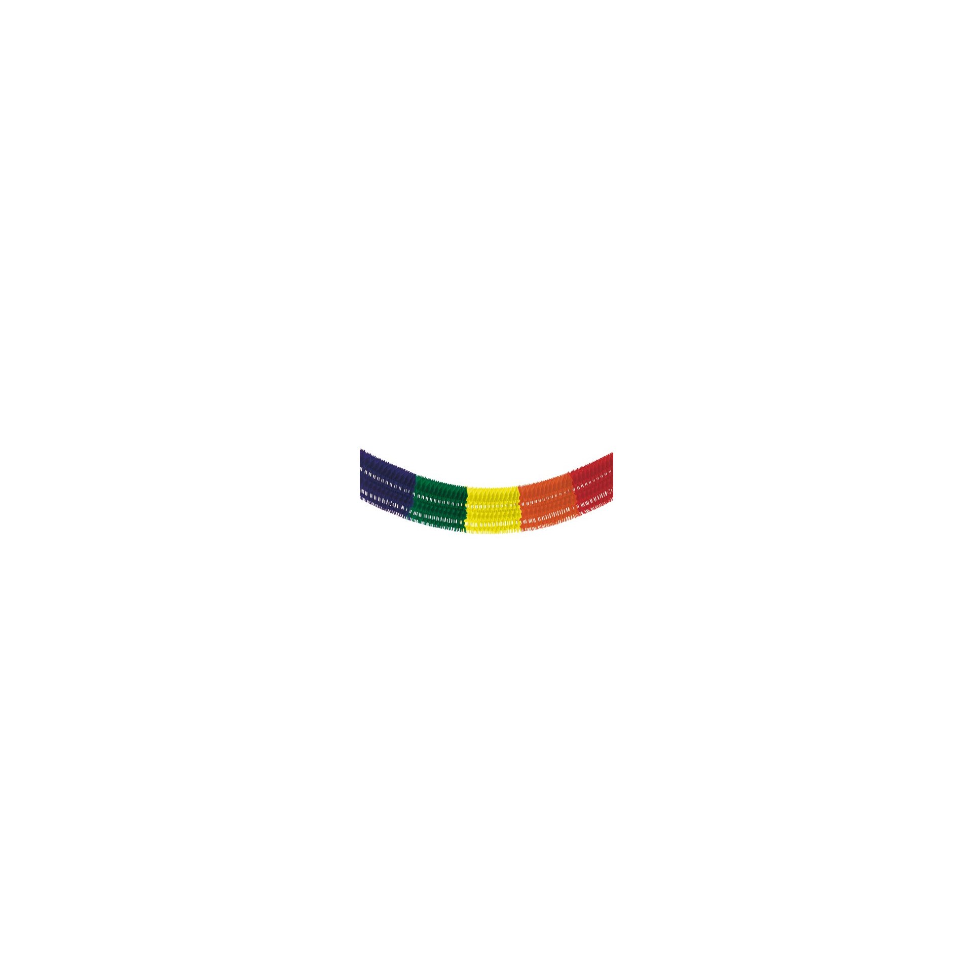 Großraumgirlande, Papier 10 m "Rainbow fringe" schwer entflammbar