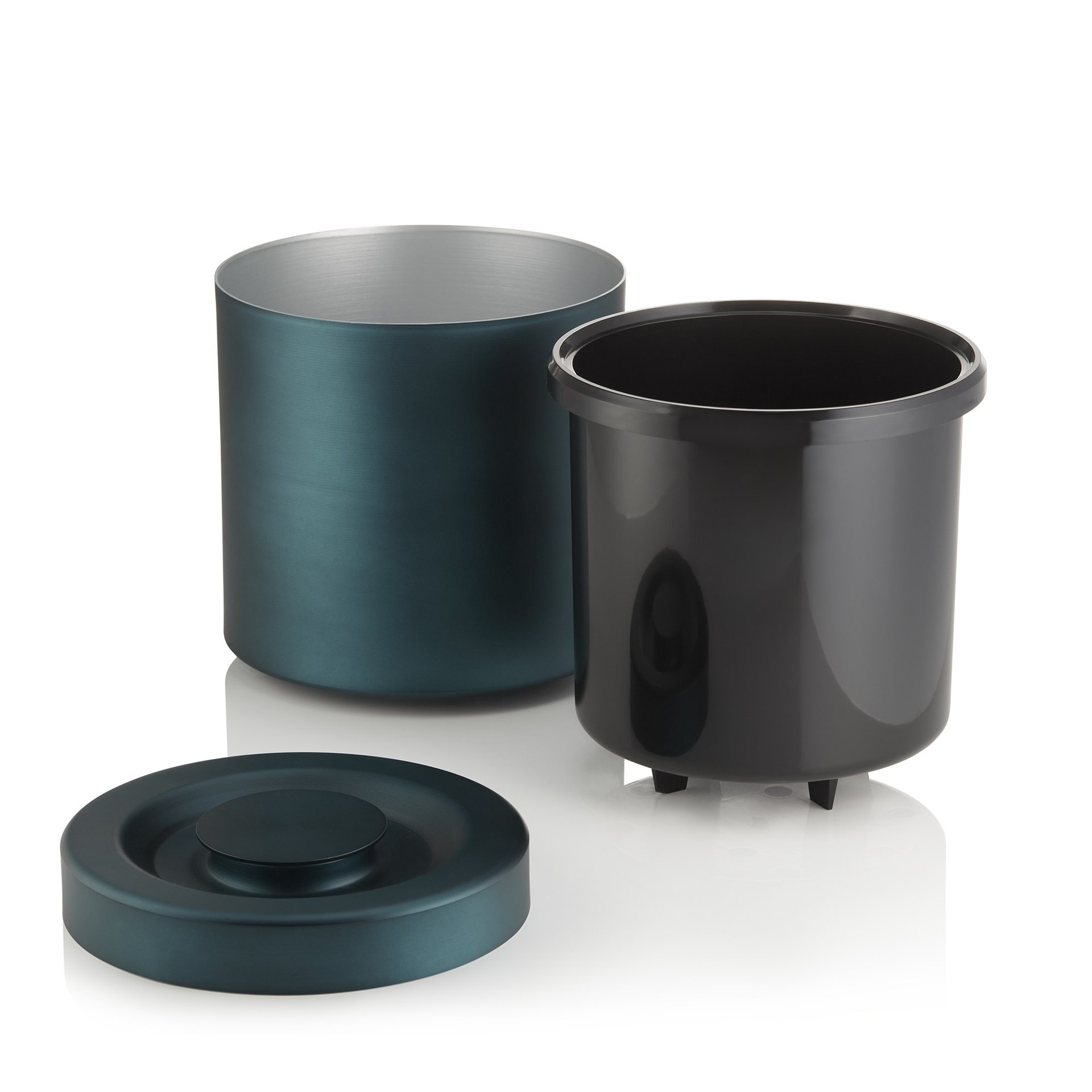 Eisbox NOCTURN, Ø 18,5 cm, Höhe 21 cm, blau matt, Aluminium, Polystyrol