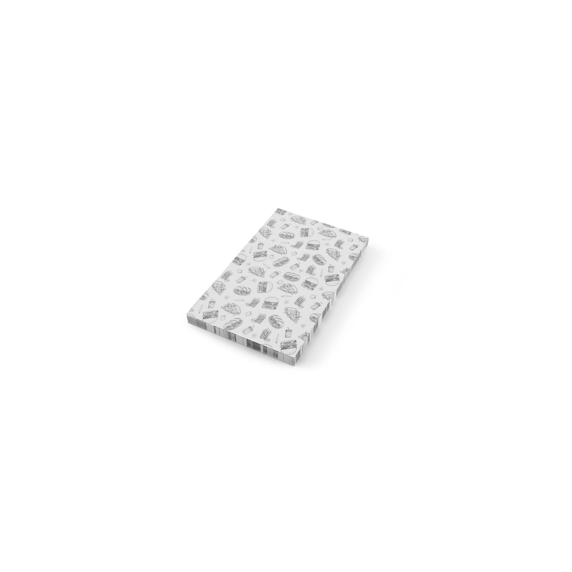 Einschlagpapier, fettdicht, Fastfood-Muster, 500 Stk., 250x350mm