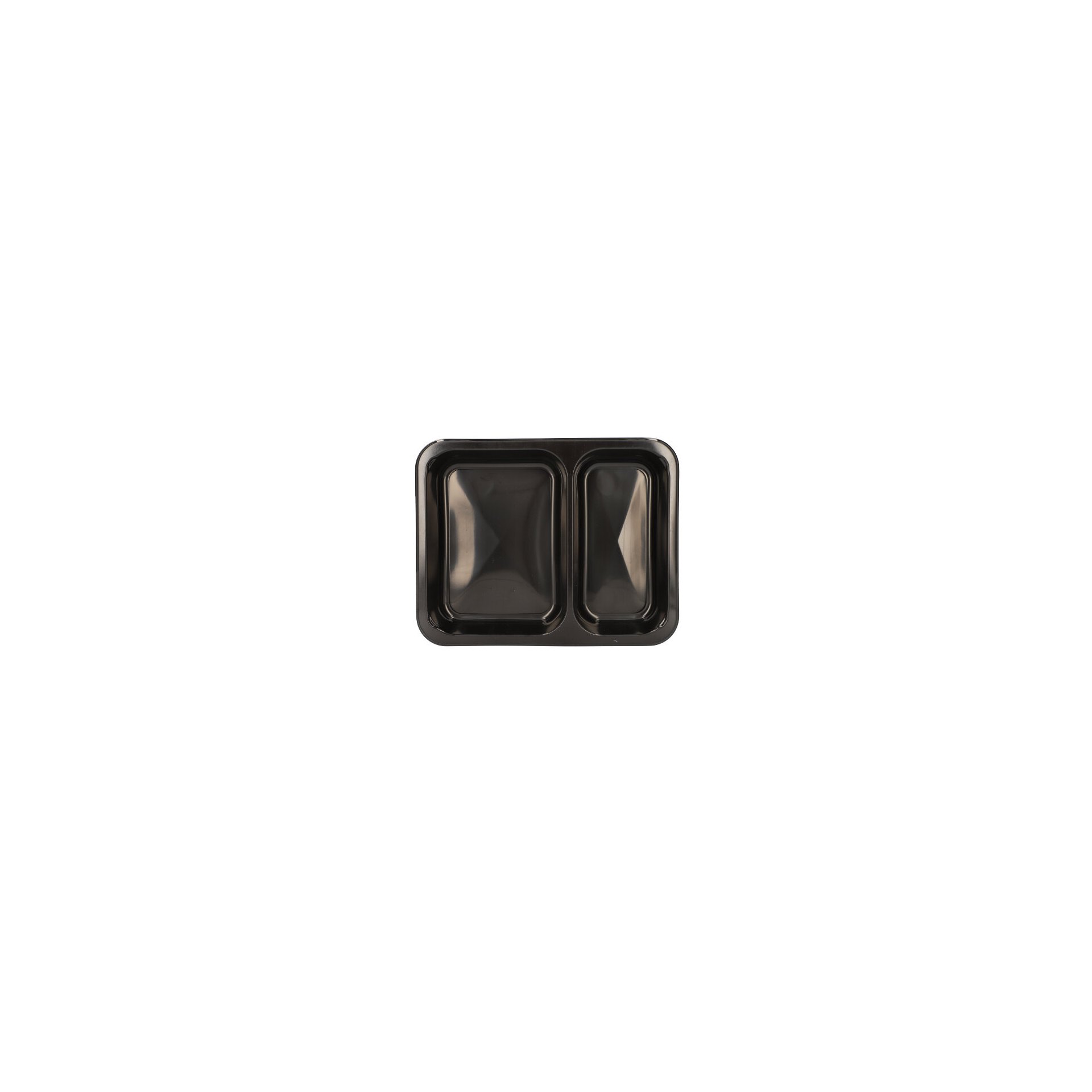 Mikrowellenschalen, PP 2-geteilt 866 ml 3,2 cm x 22,7 cm x 17,8 cm schwarz