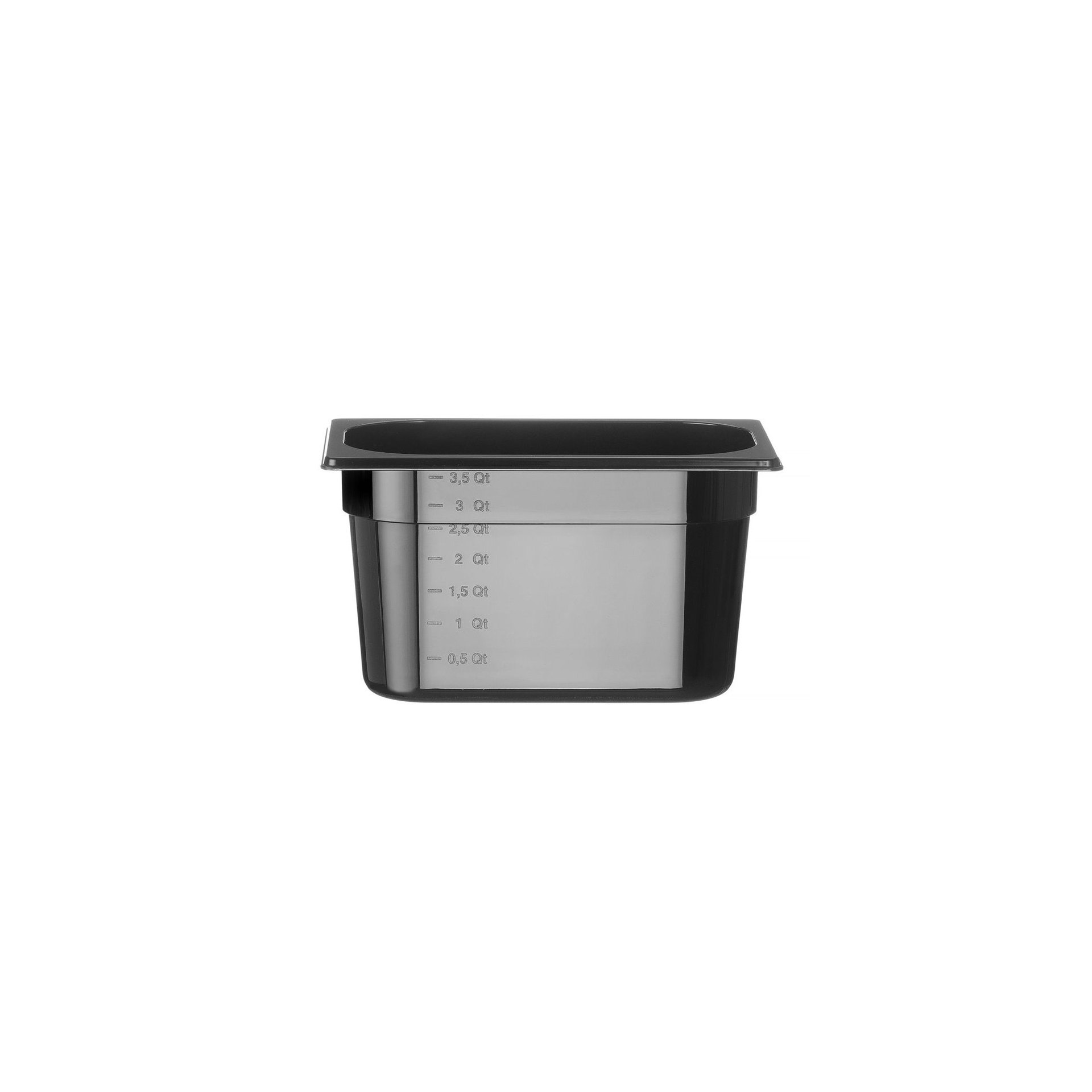 Gastronorm-Behälter 1/4, Profi Line, GN 1/4, 4L, Schwarz, 265x162x(H)150mm