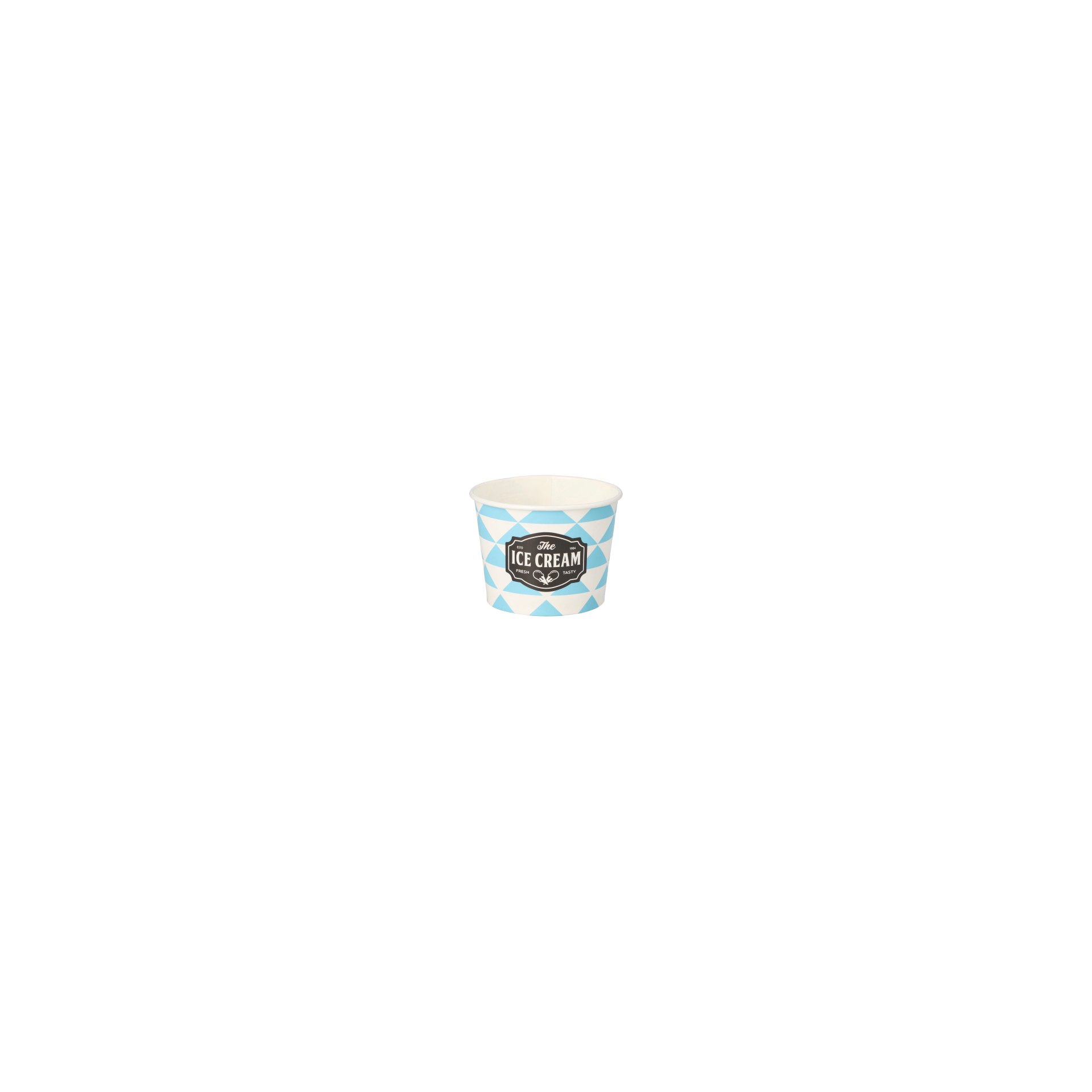 Eisbecher, Pappe rund 100 ml Ø 7 cm · 5,3 cm "Früchte"
