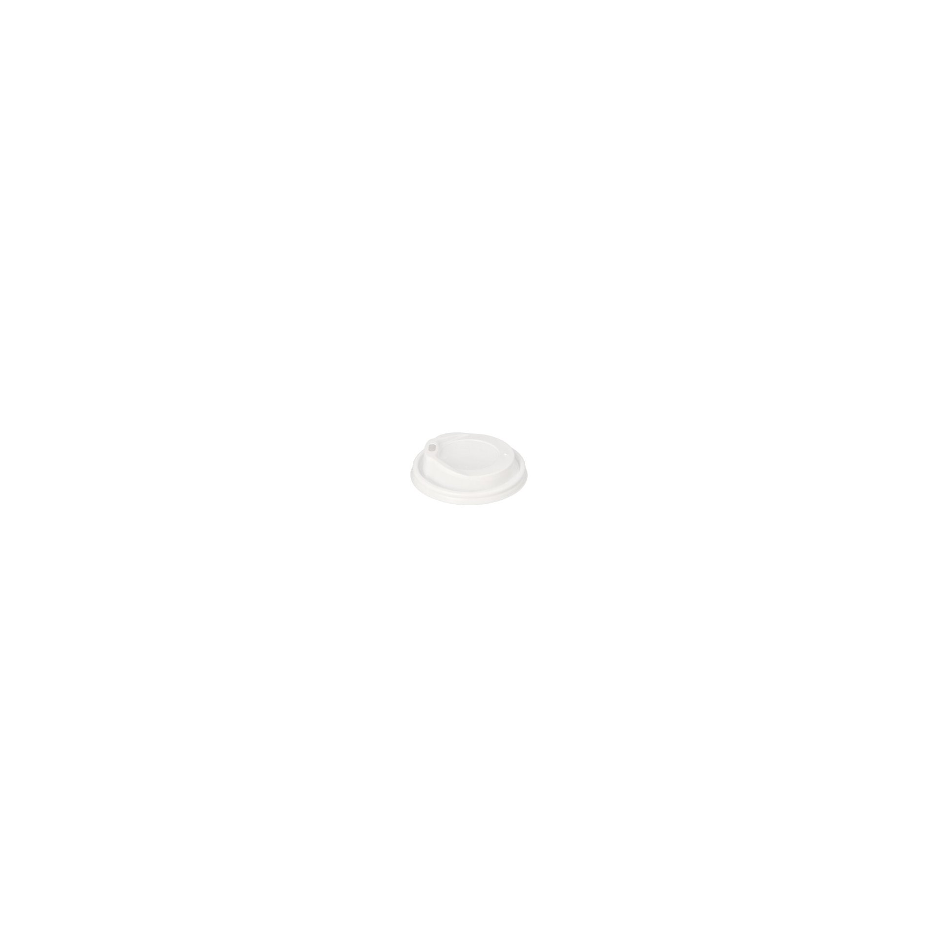Dom-Deckel, PS "To Go" rund Ø 8 cm · 2,4 cm weiss
