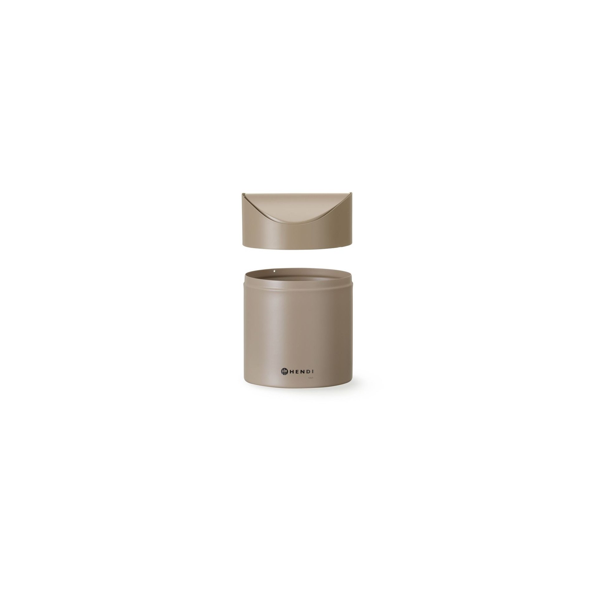 Tischabfalleimer 1,2L, Beige, ⌀120x(H)165mm Tischabfalleimer 1,2L, Beige, ⌀120x(H)165mm