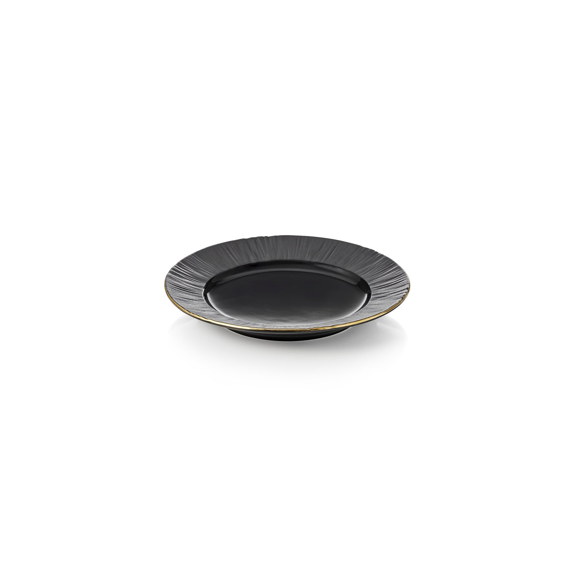 Teller Set MAYA KURO, flach, Ø 16,5 cm, schwarz