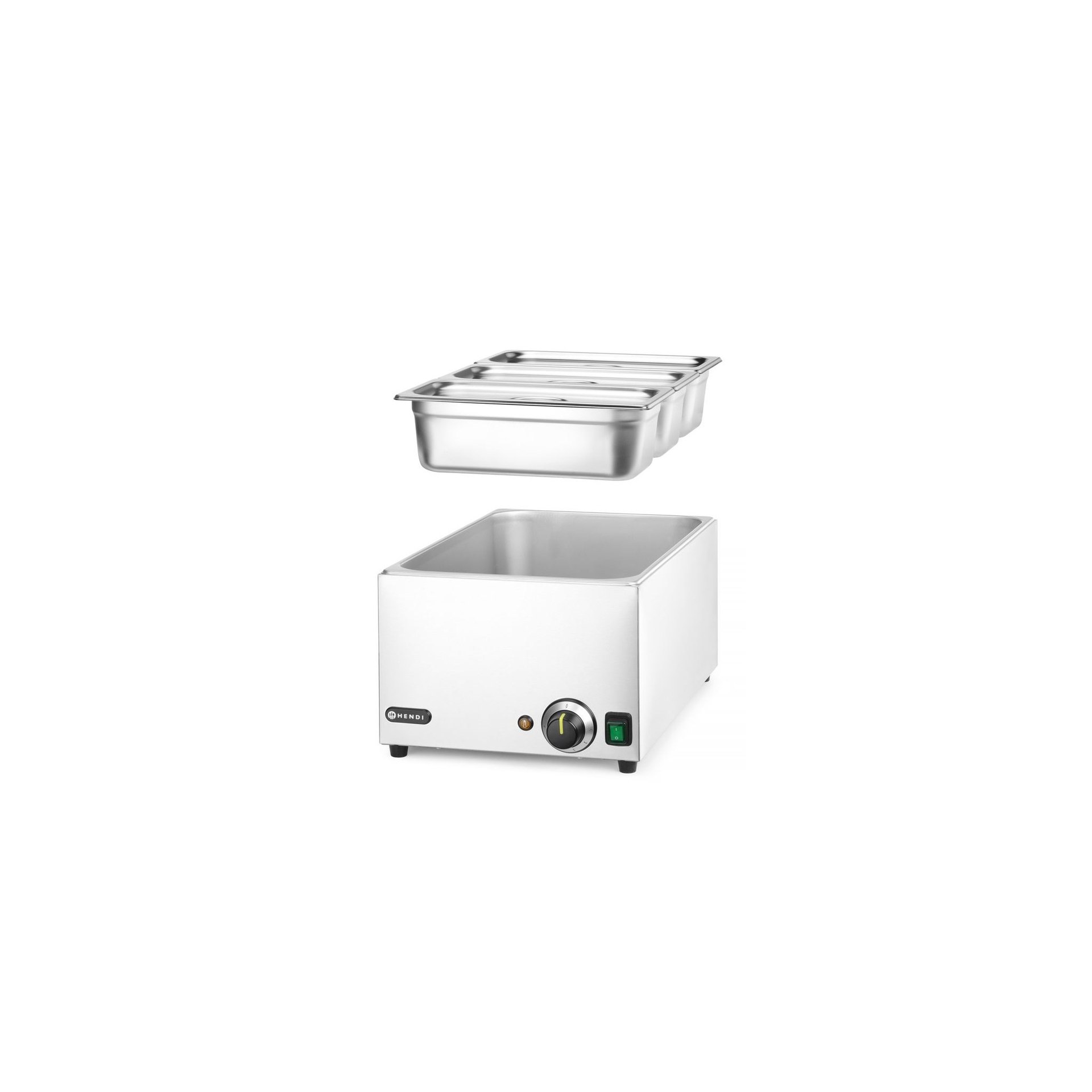 Set: Bain-Marie Ranger + 3x GN 1/3 Behälter mit Deckel, GN 1/1, 230V/1000W, 590x332x(H)242mm